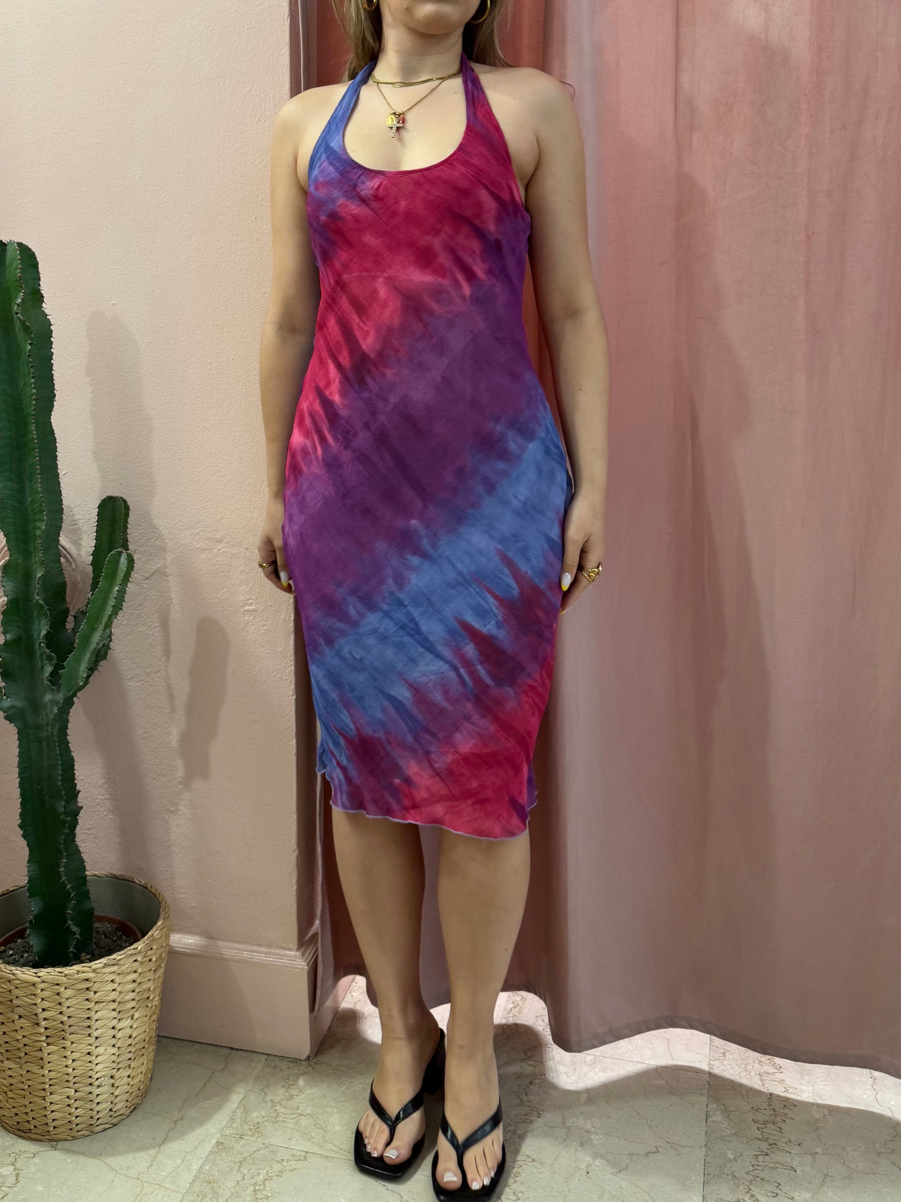 Vestito halter tie dye