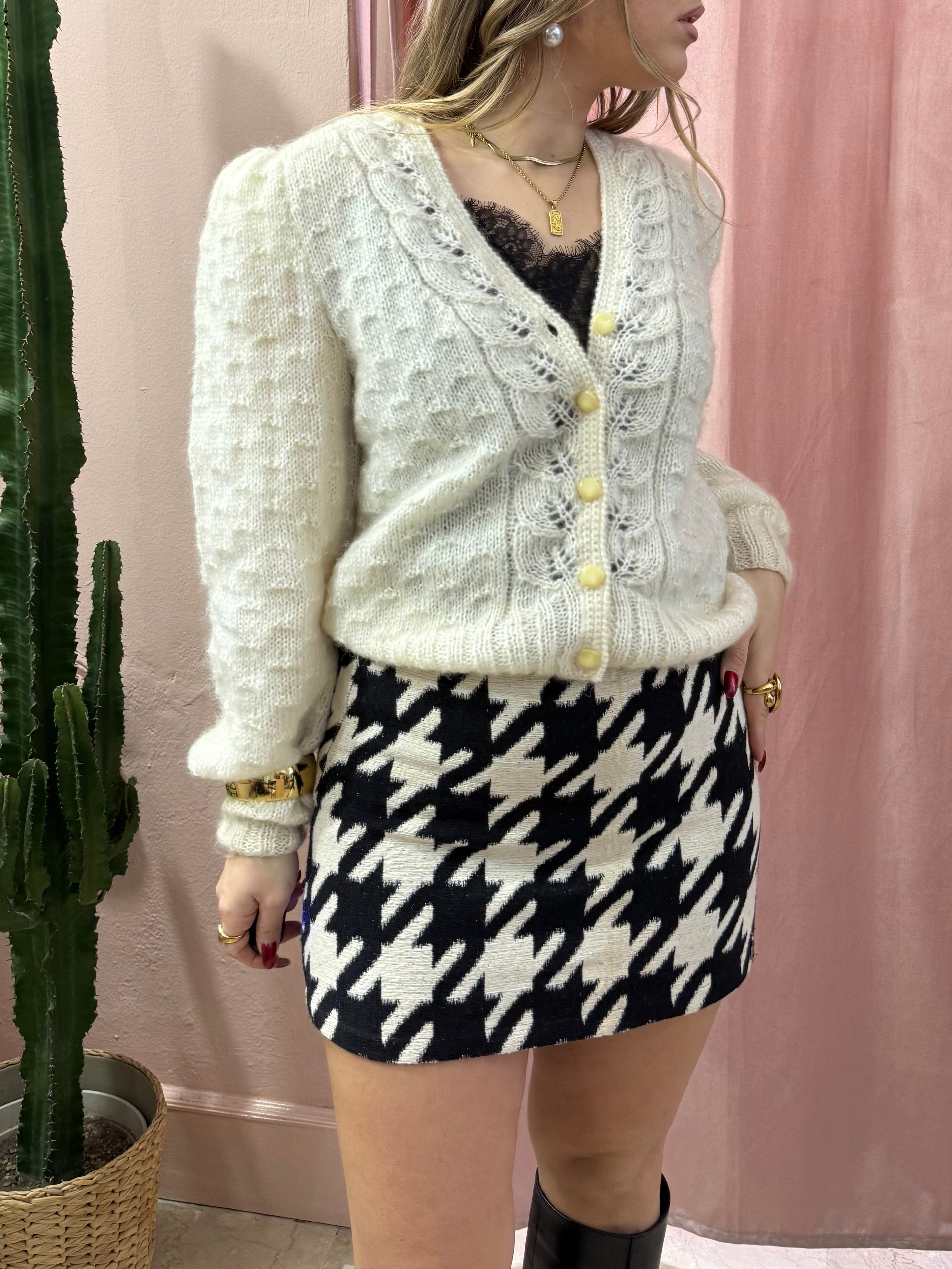 Minigonna pied de poule anni 2000