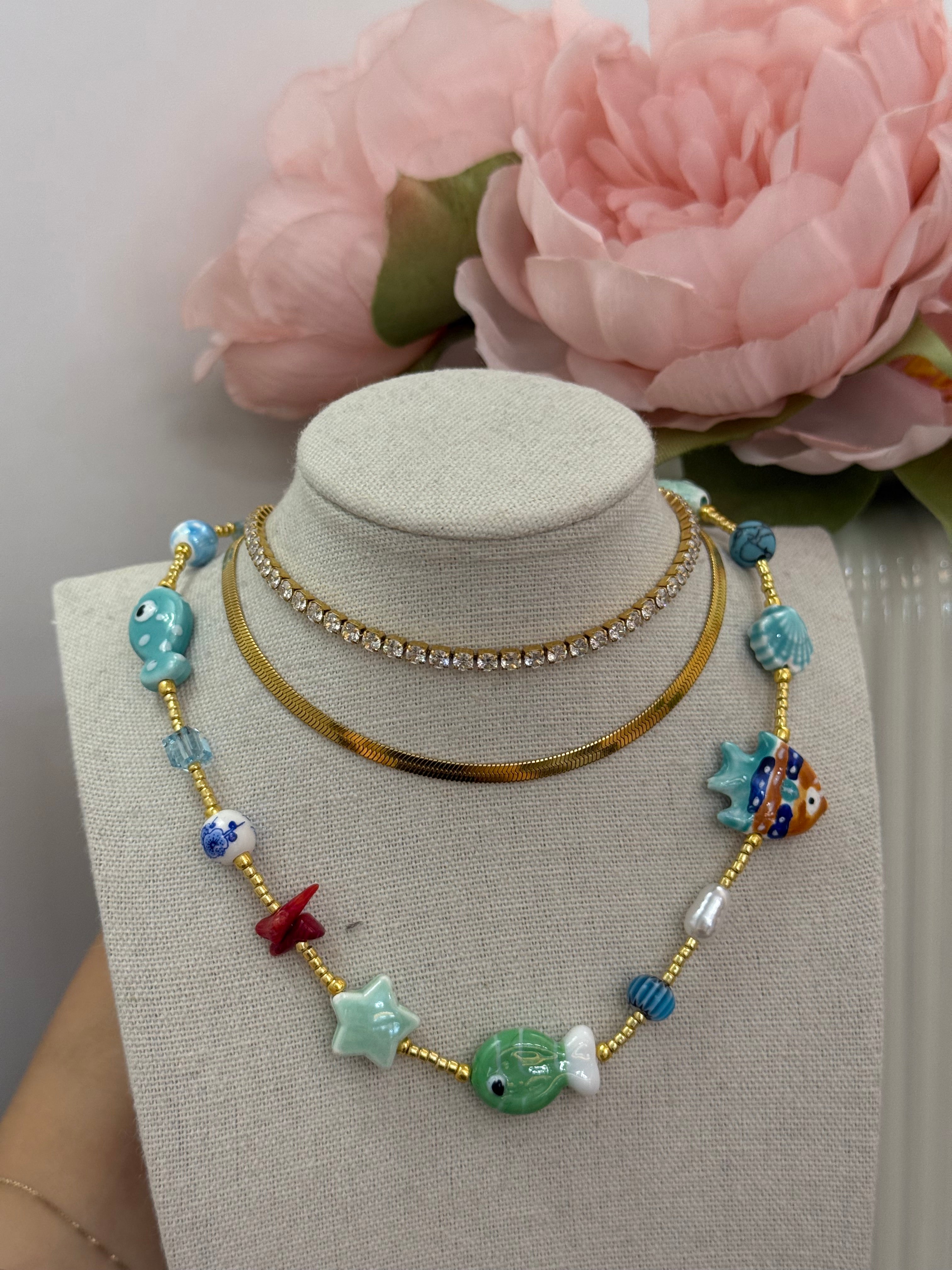 Collana girocollo mediterraneo