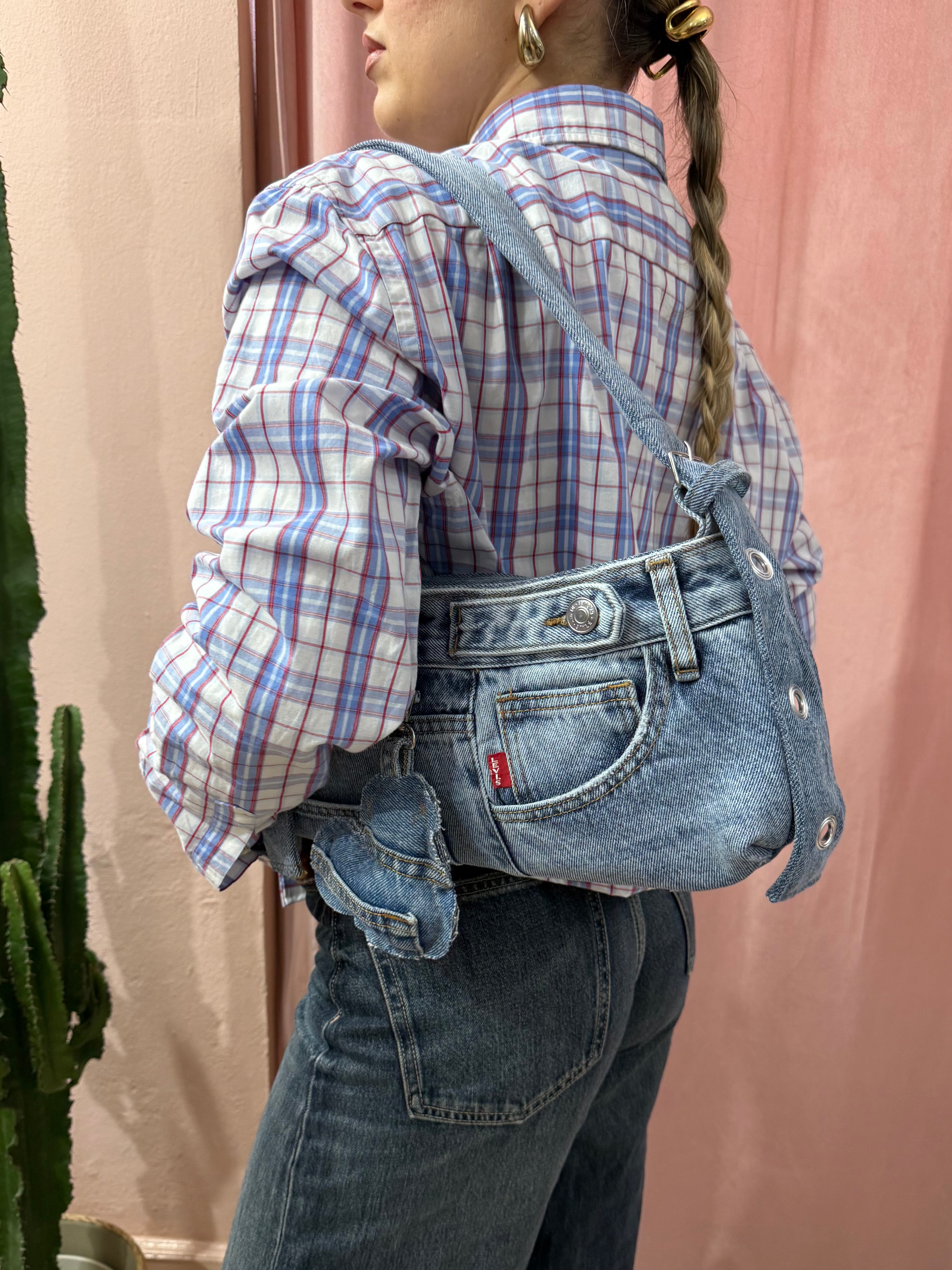 Borsa baguette Levis upcycling