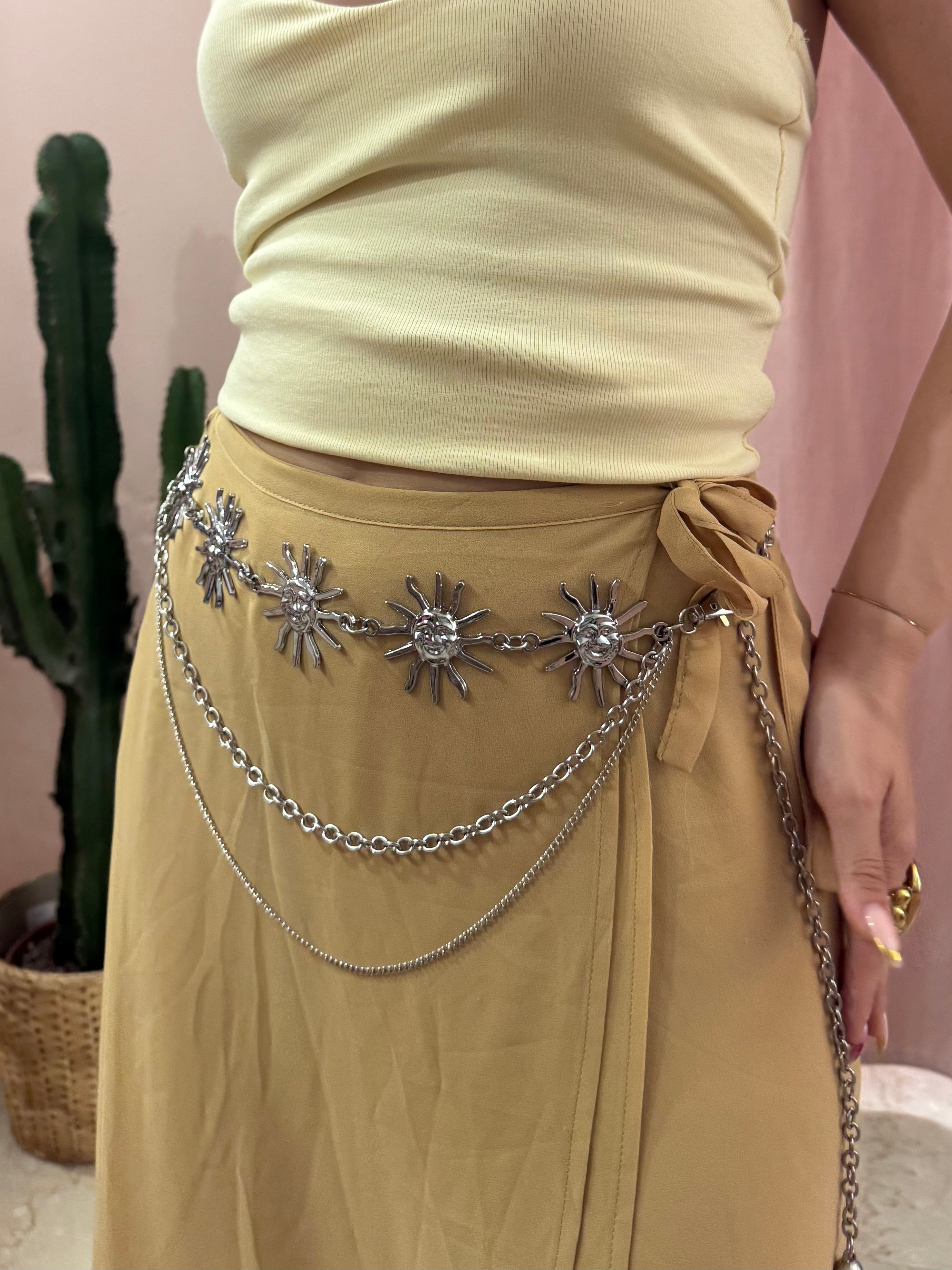 Cintura con Sole gold/ silver