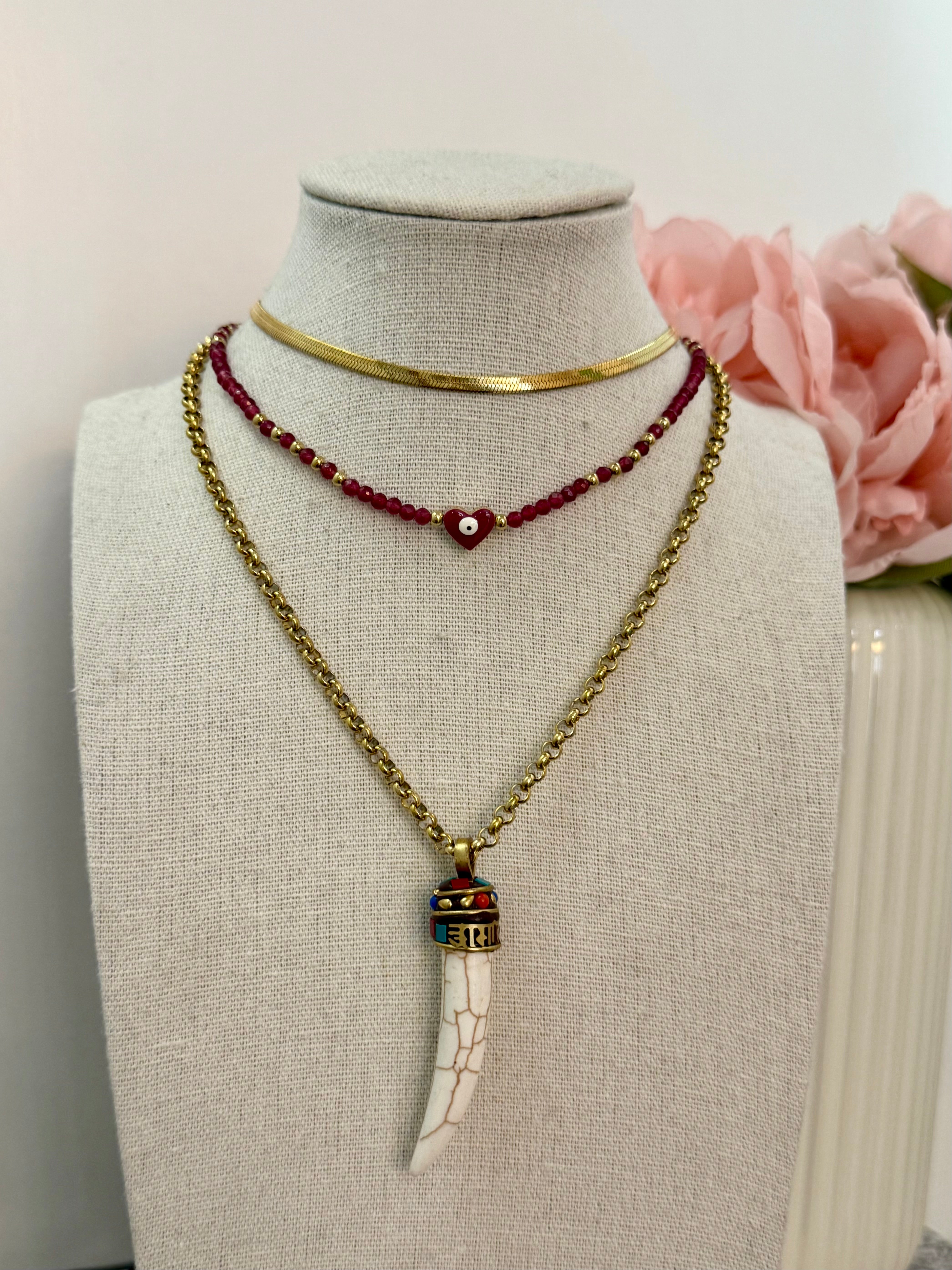 Collana corno vintage
