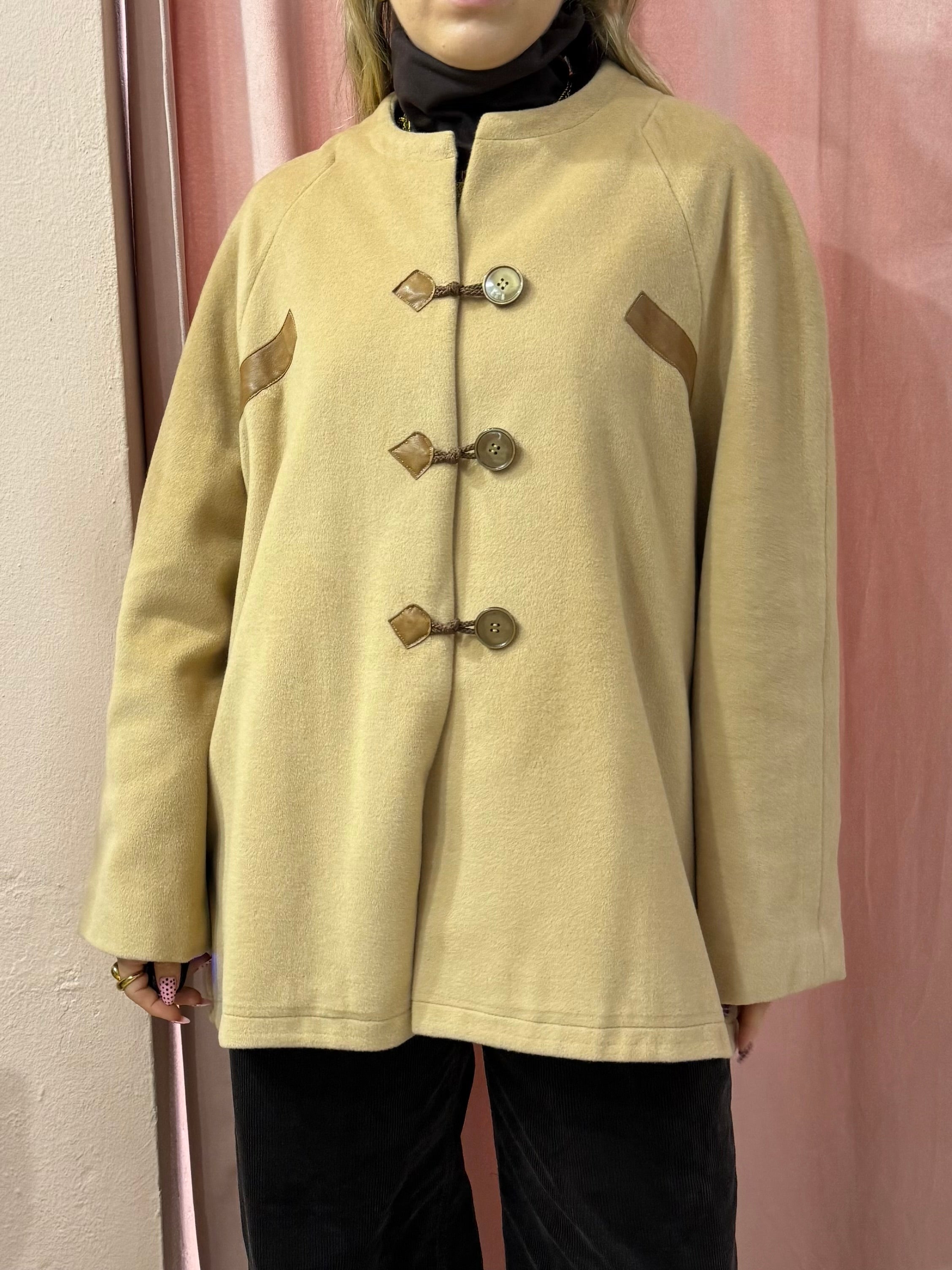 Cappa beige in lana