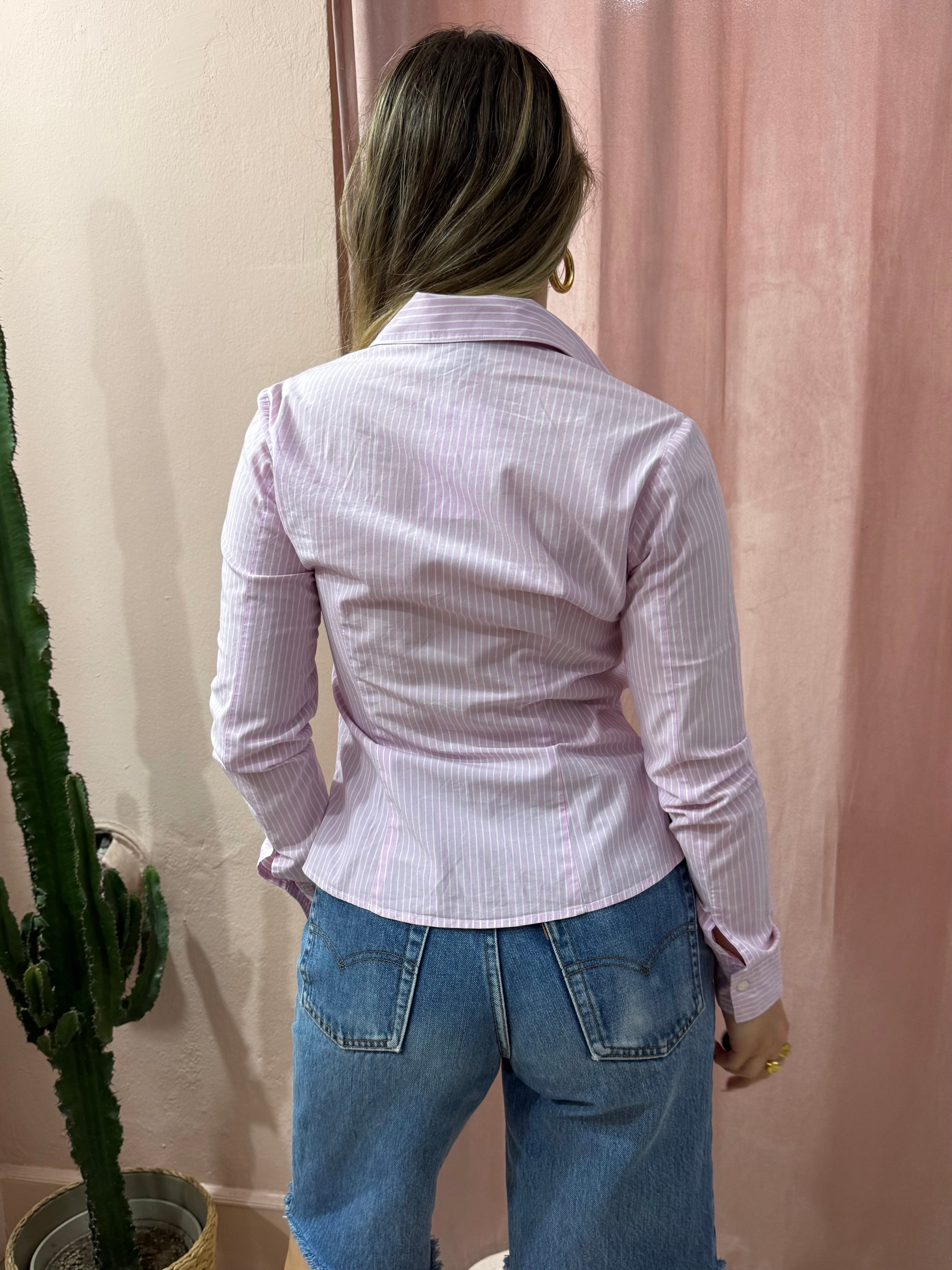 Camicia Calvin Klein rosa a righe