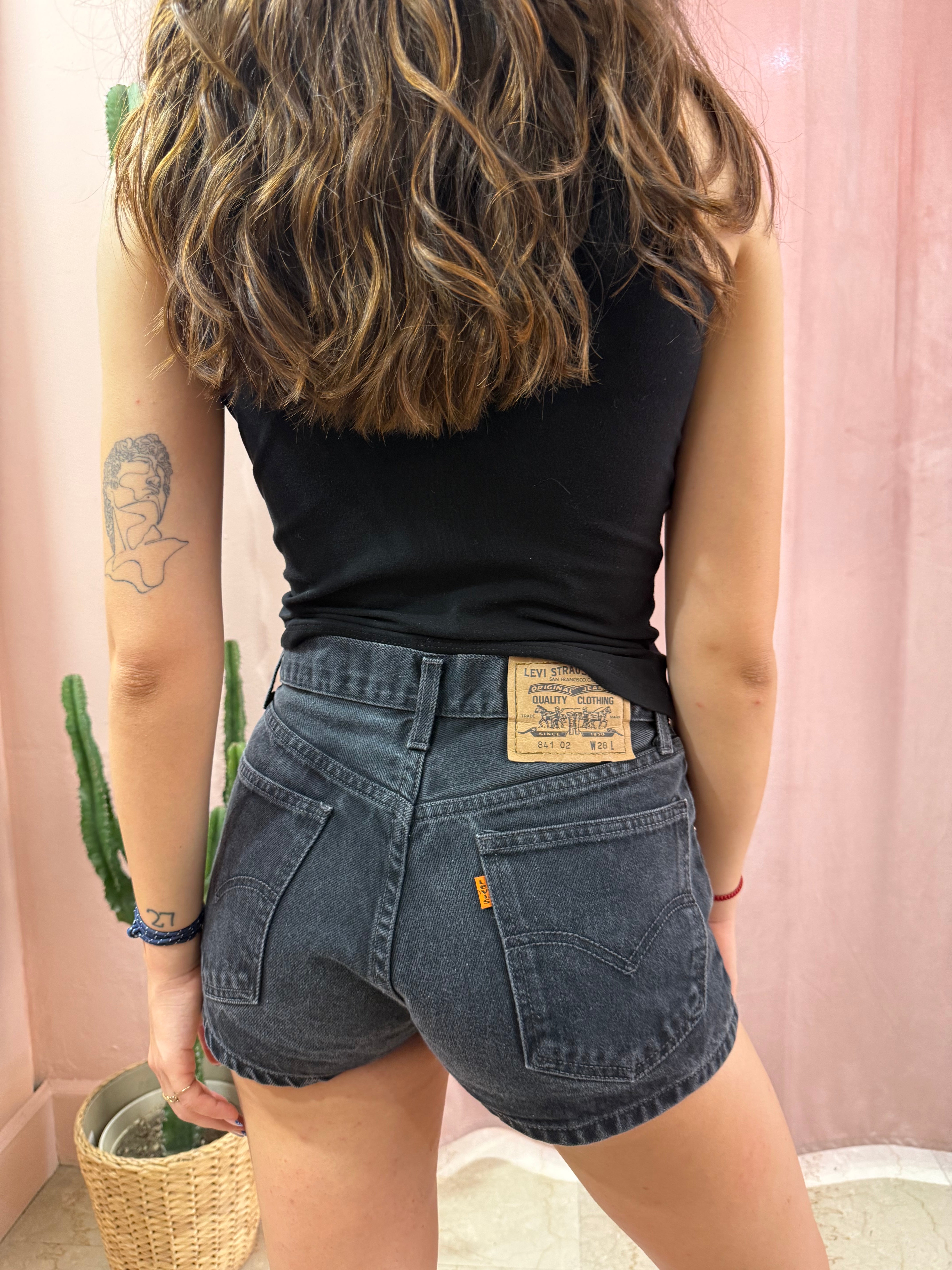 Shorts Levis vintage nero orange tab
