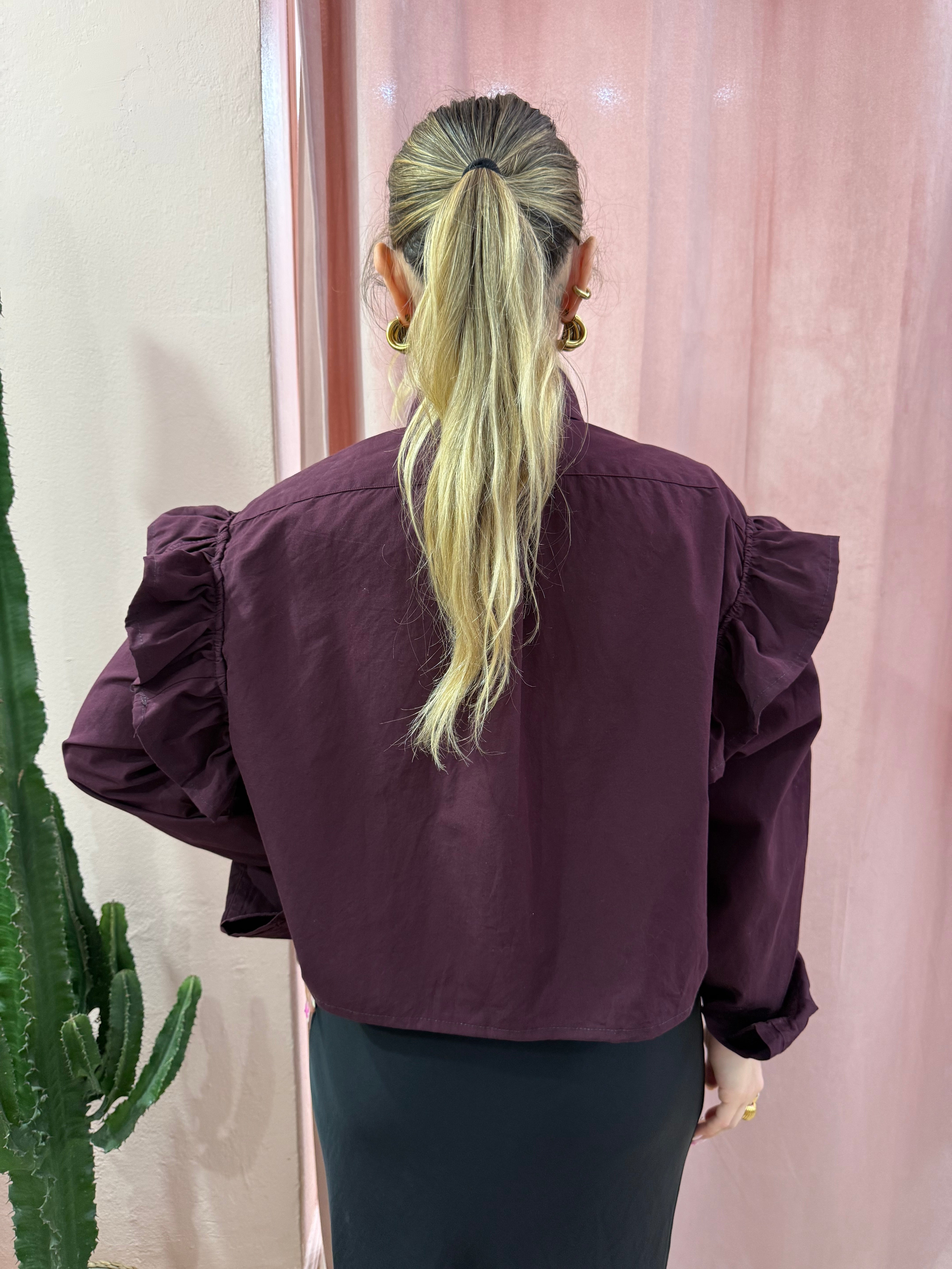 Camicia Ralph Lauren upcycling burgundy