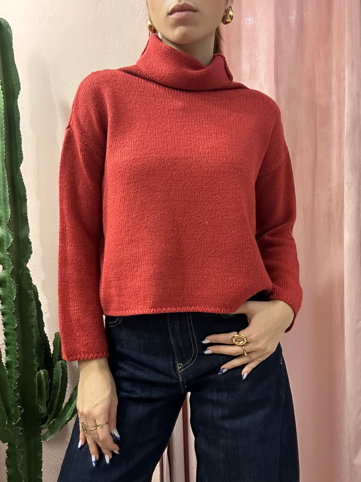 Maglione Max&co. rosso mattone