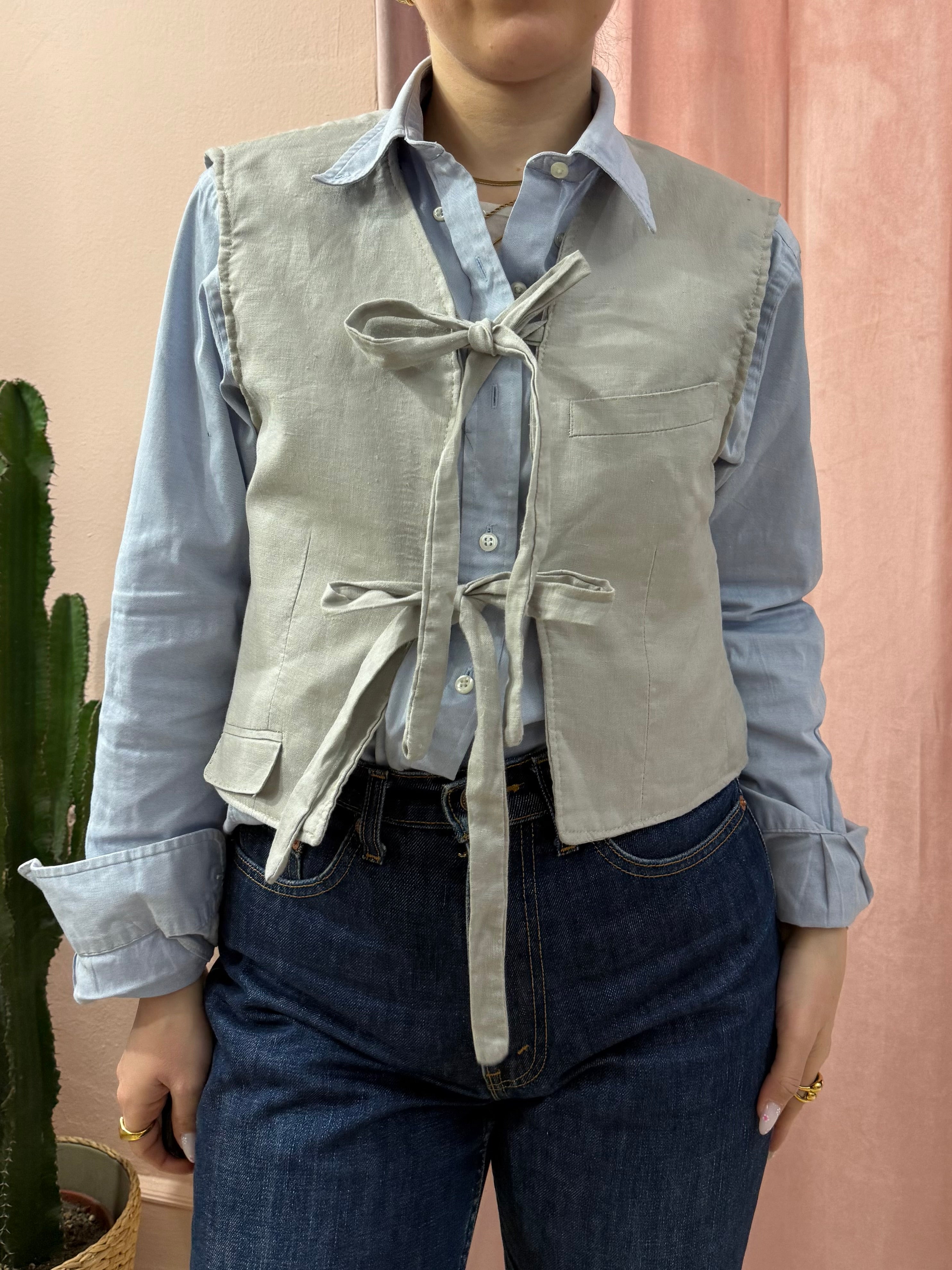 Gilet upcycling fiocchi grigio chiaro
