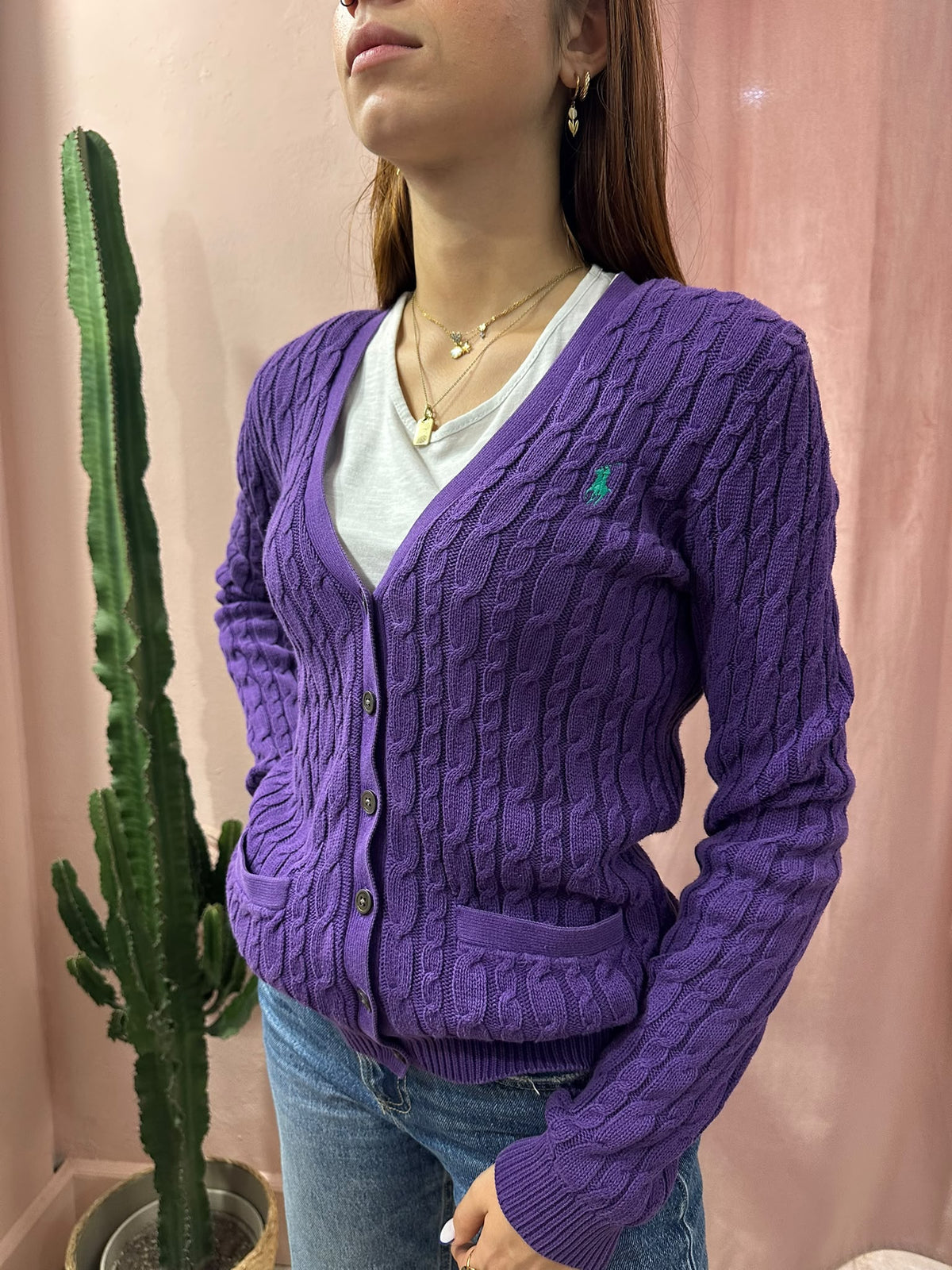 Cardigan Ralph Lauren viola
