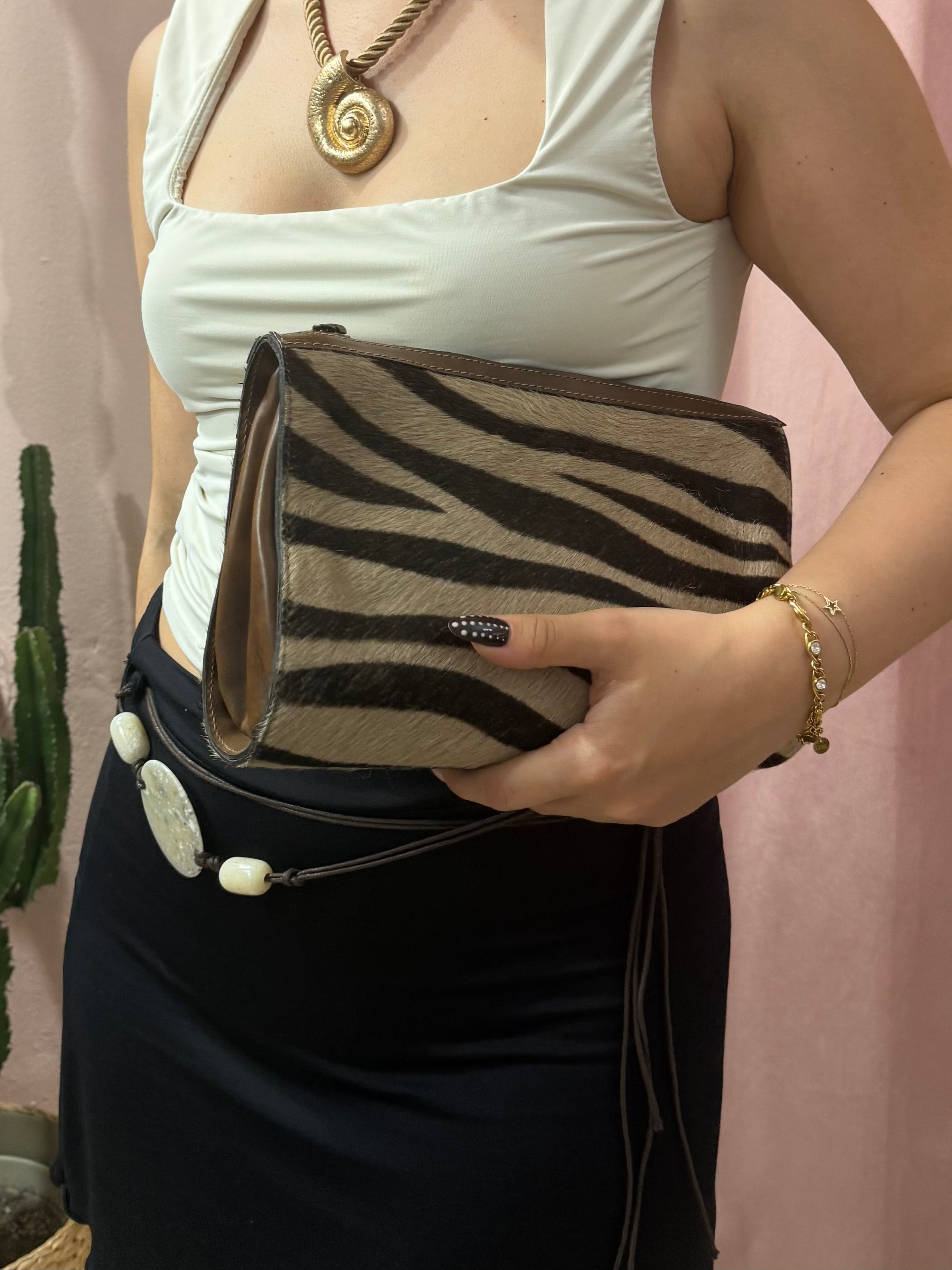 Pochette vintage in cavallino