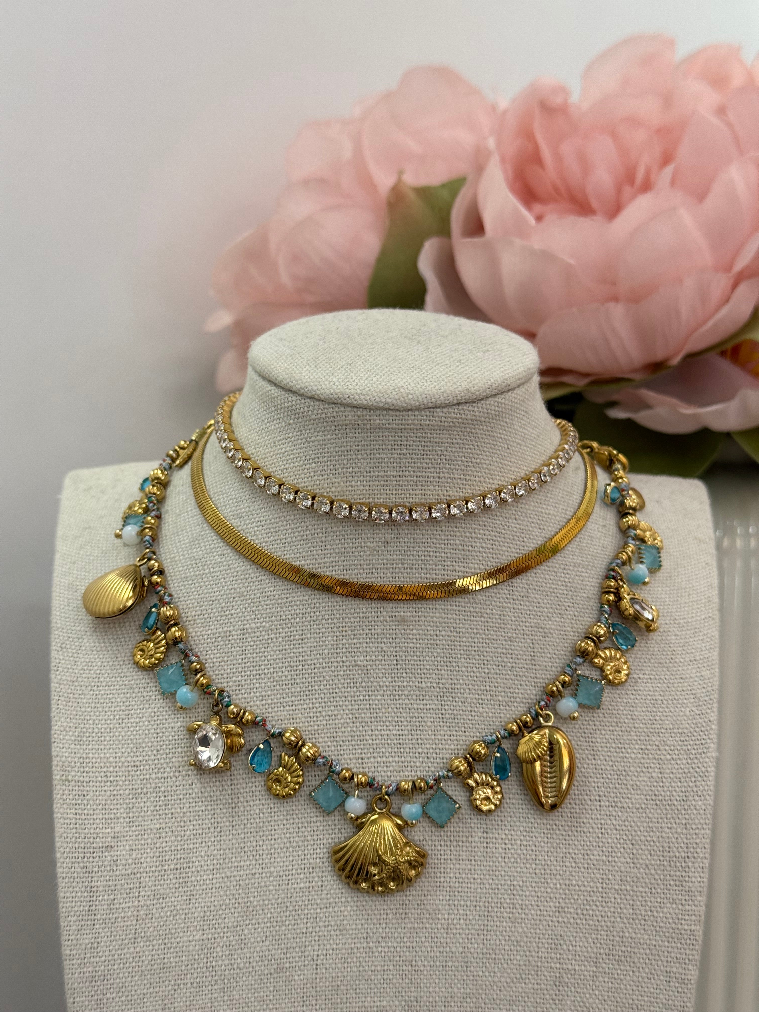 Collana multicharm conchiglia| più colori