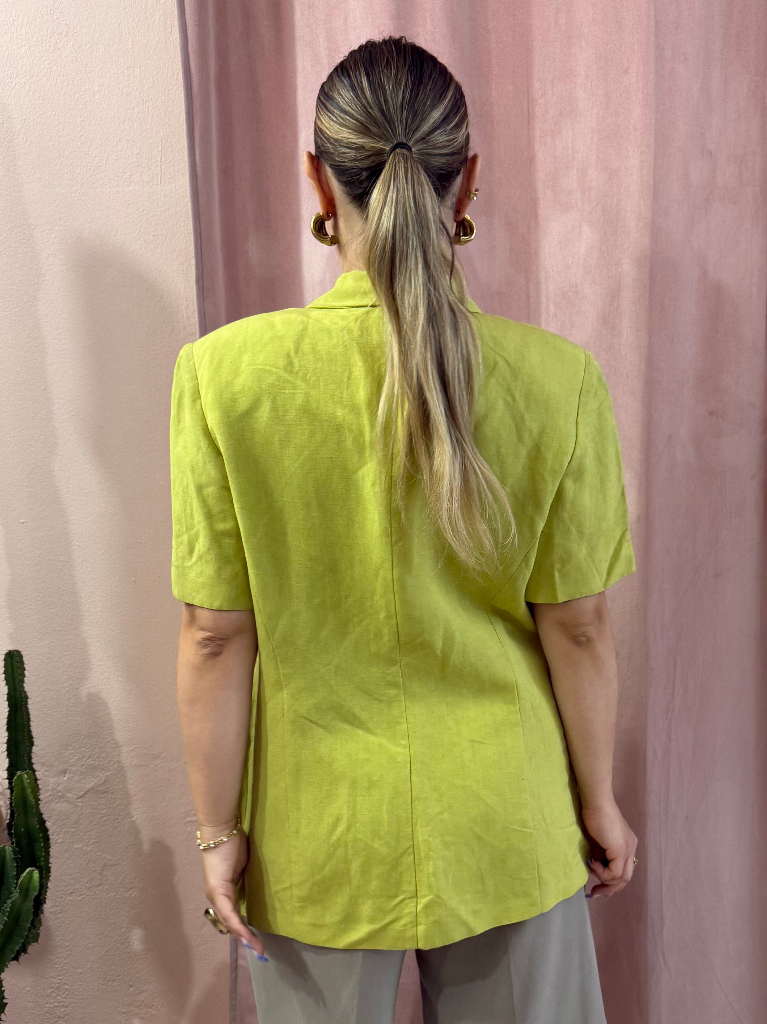 Blazer mezza manica verde lime