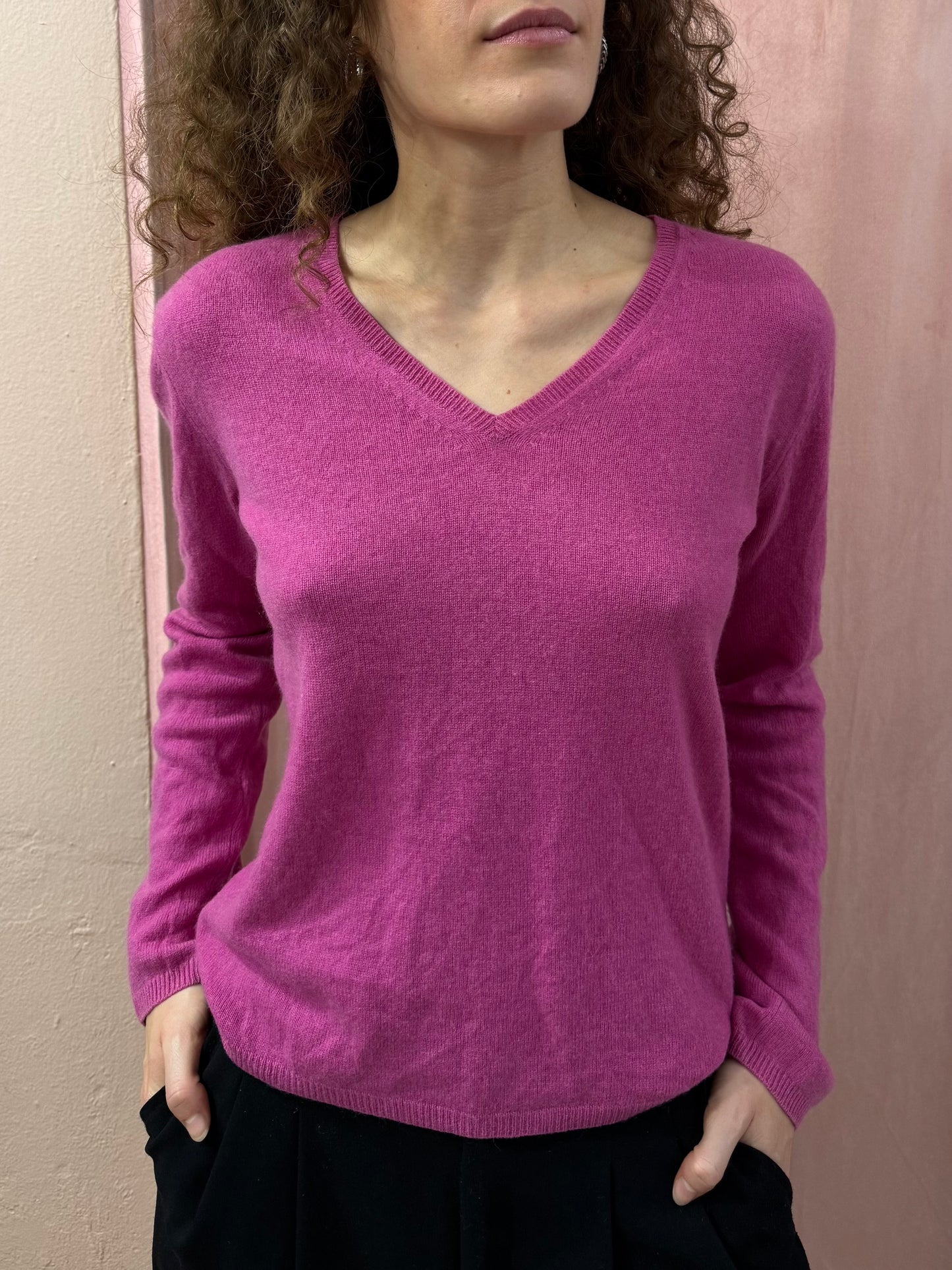 Maglione Max&co. ciclamino lana e cashmere