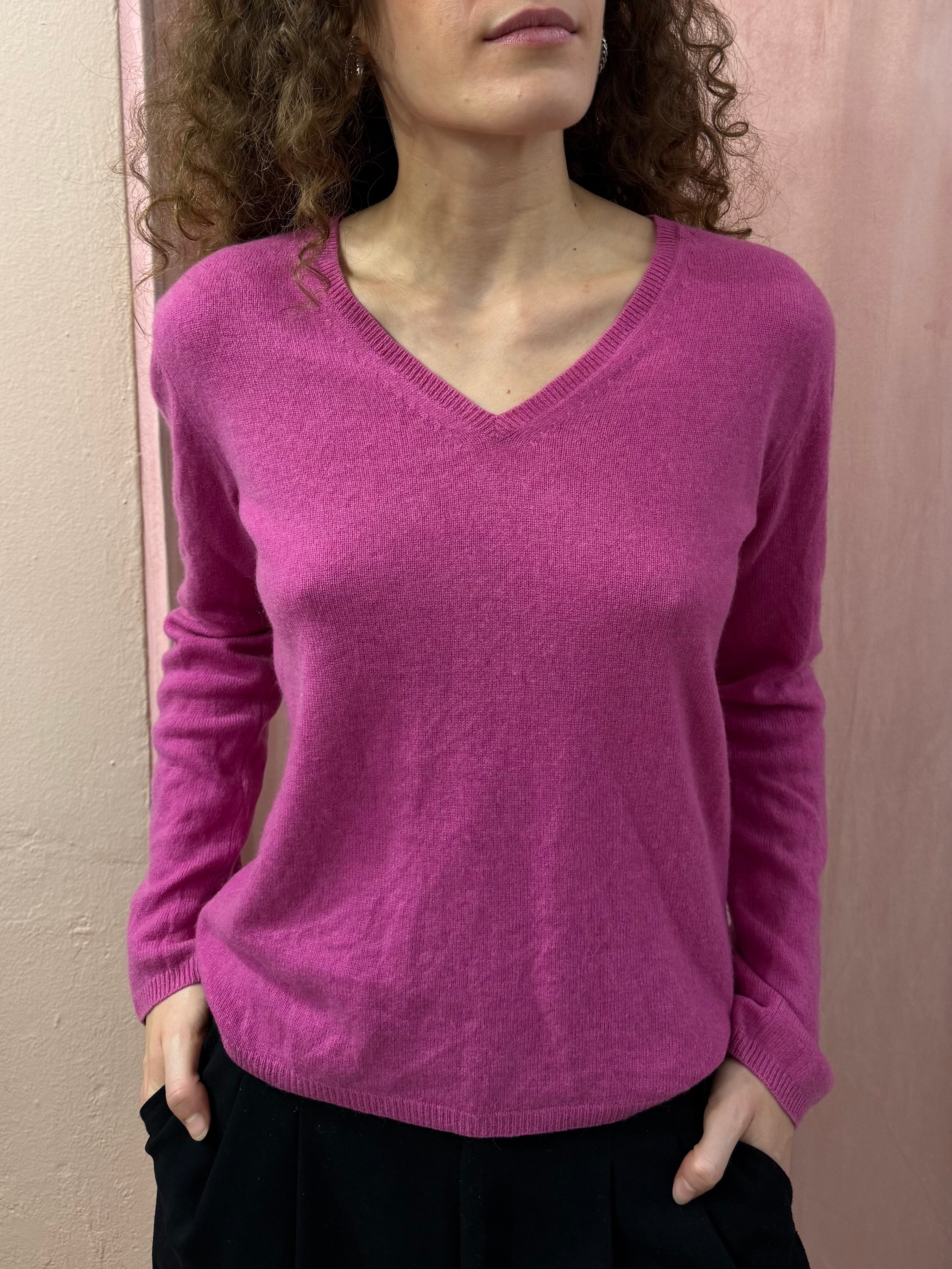 Maglione Max&co. ciclamino lana e cashmere