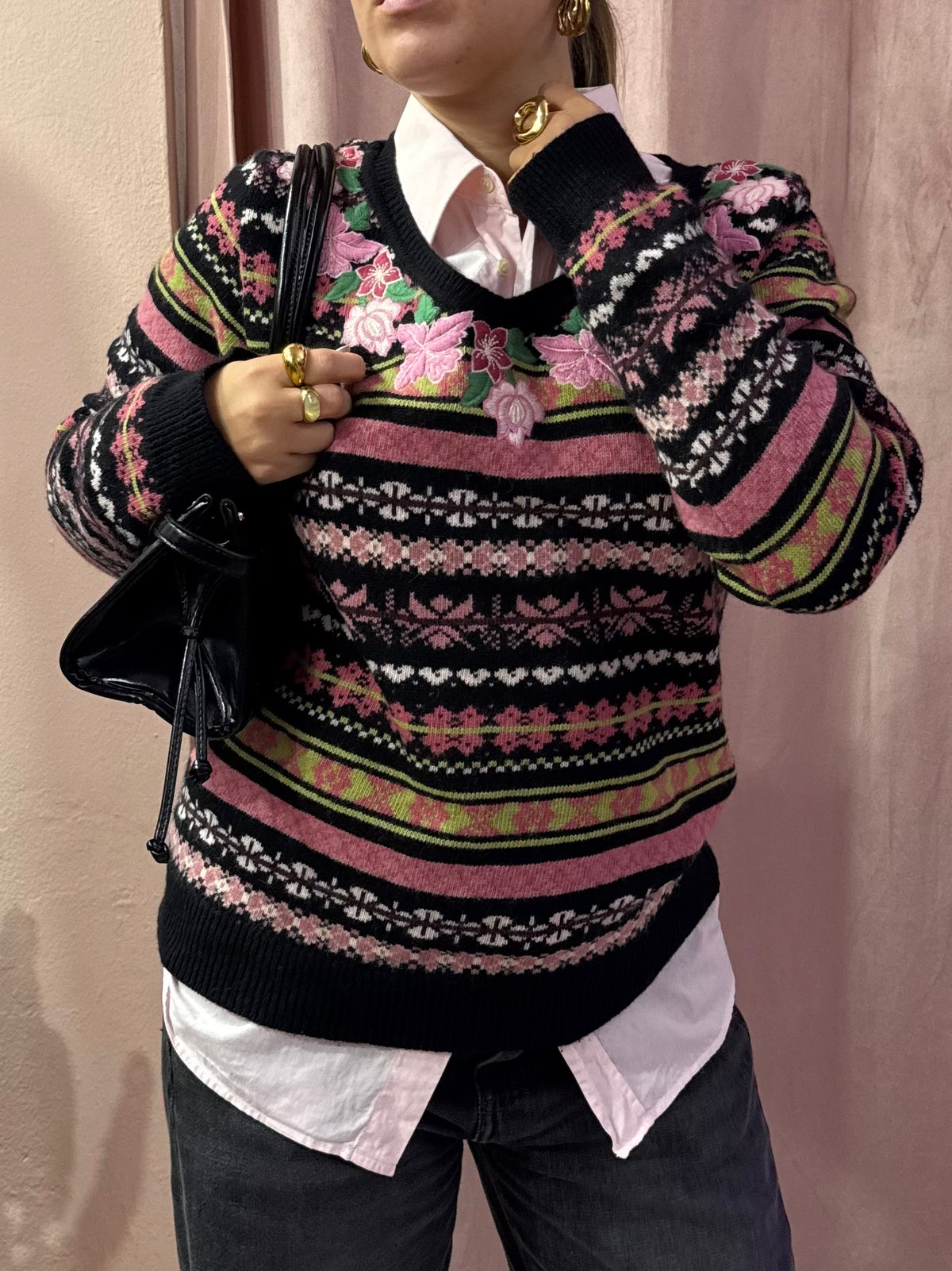 Maglione Max Mara weekend in fantasia lana e cashmere