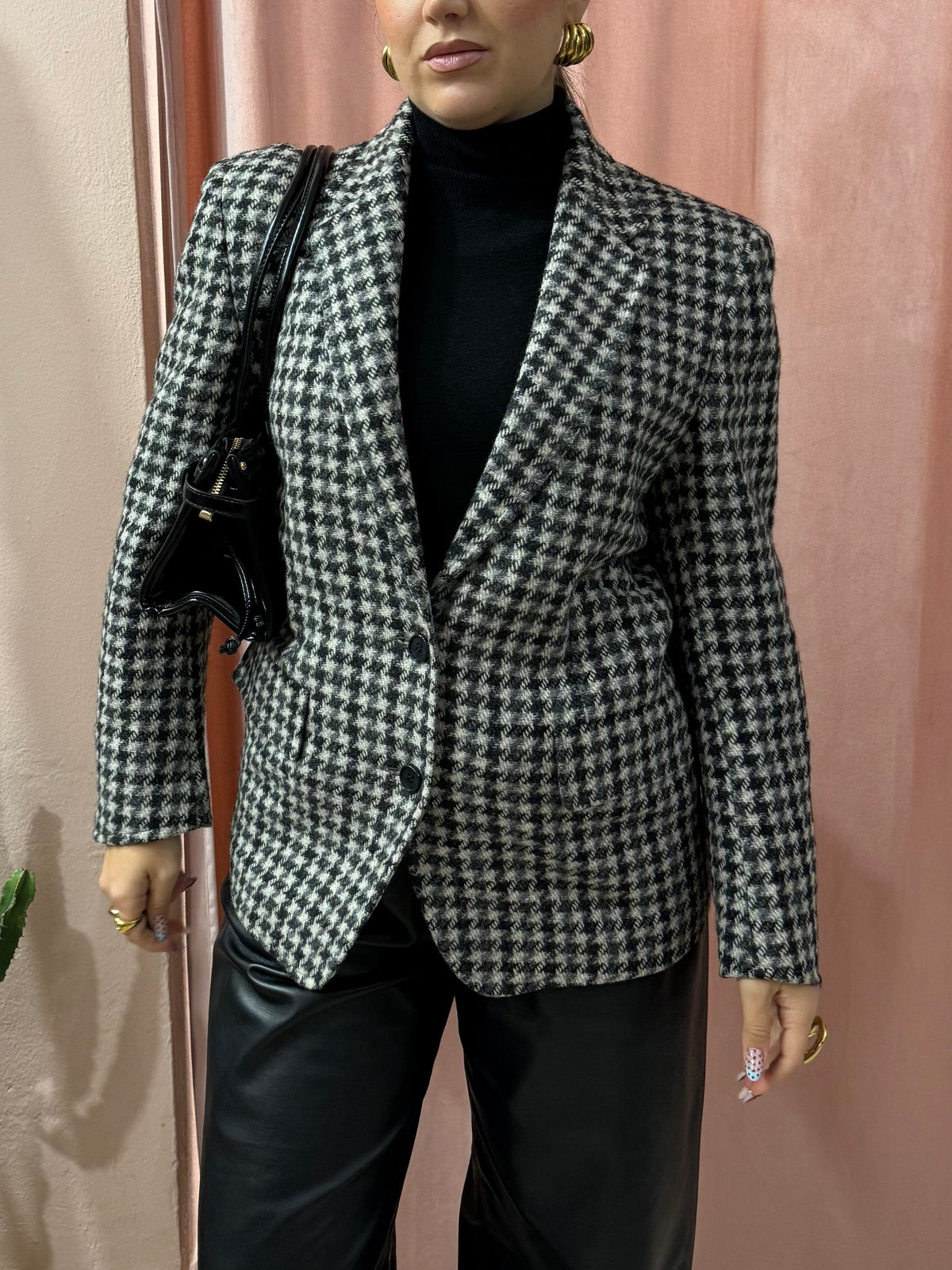 Blazer in pura lana pied de poule