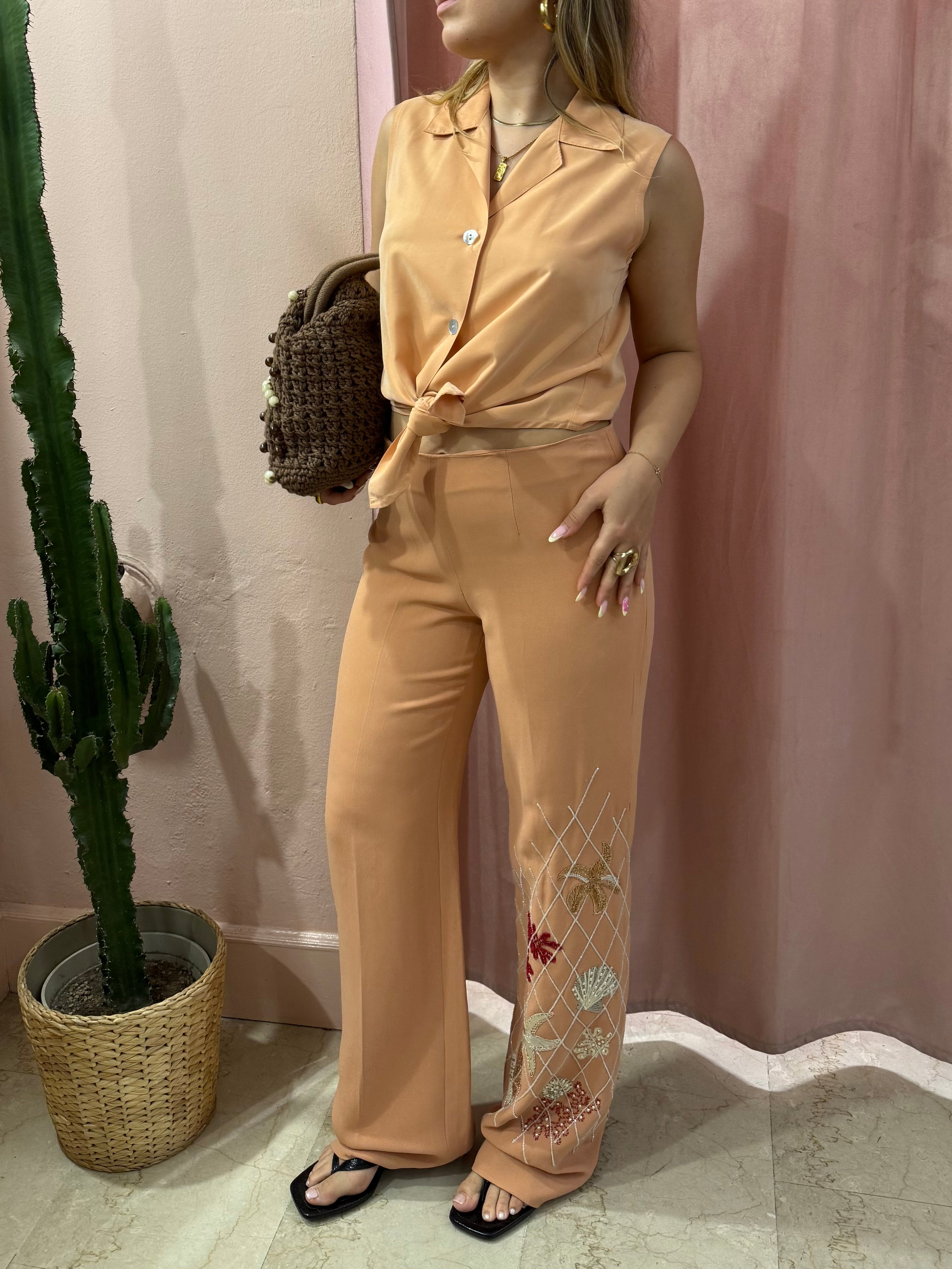 Pantalone Gai Mattiolo con ricami