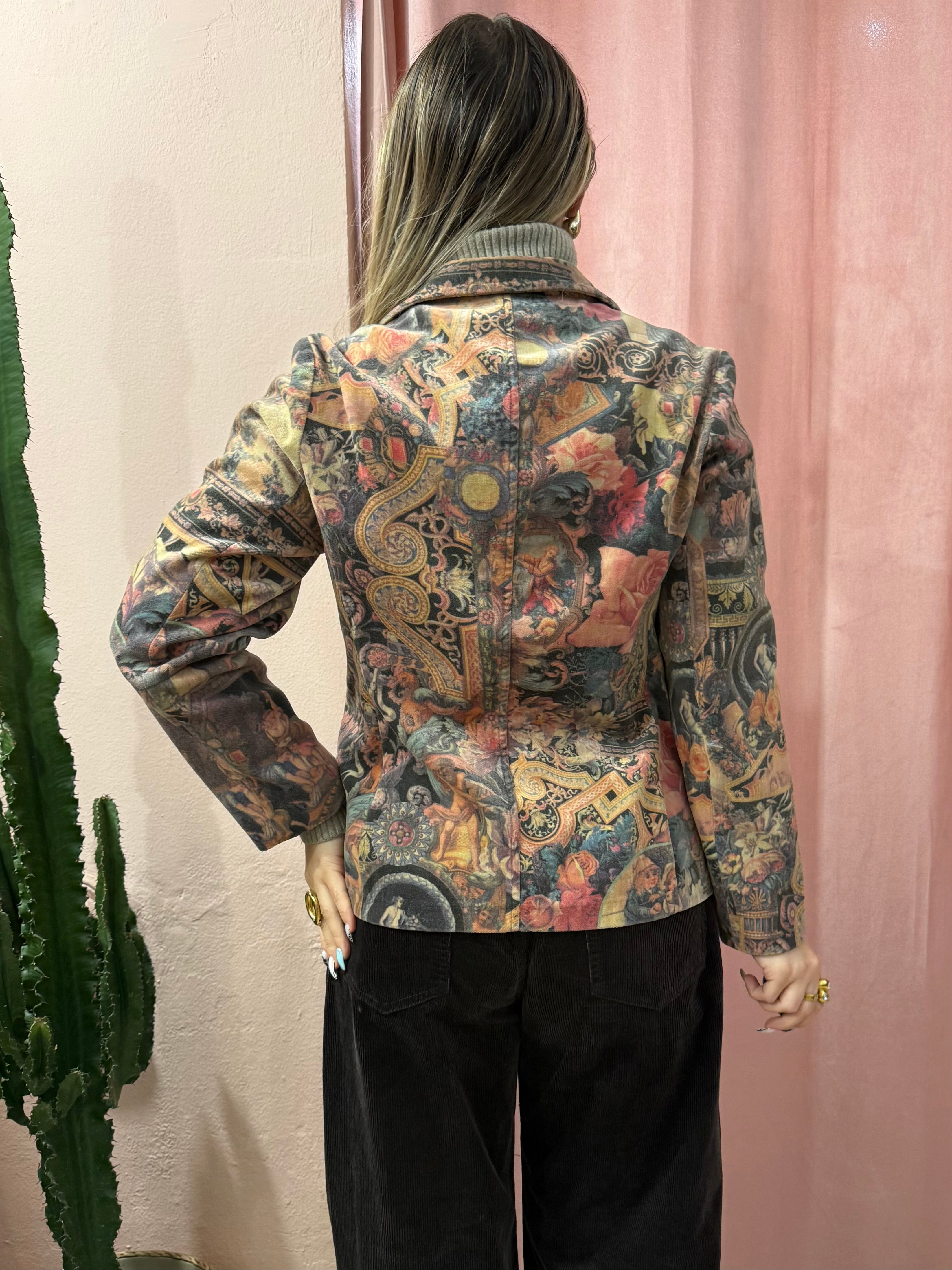 Blazer 00s stampa barocca