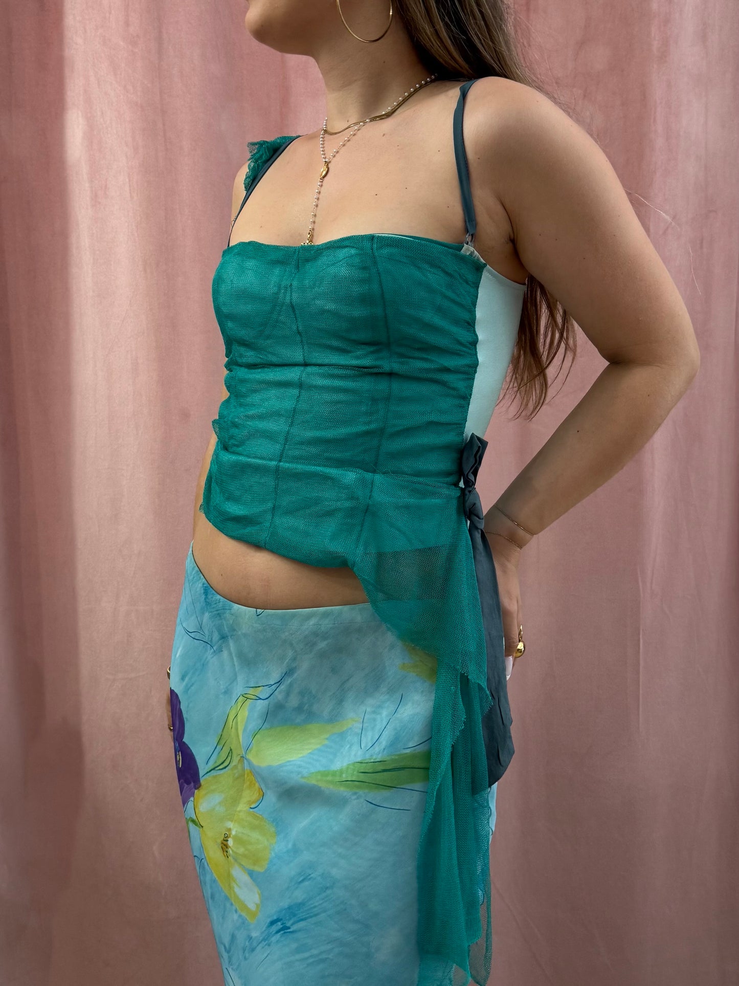 Top Pinko verde acqua
