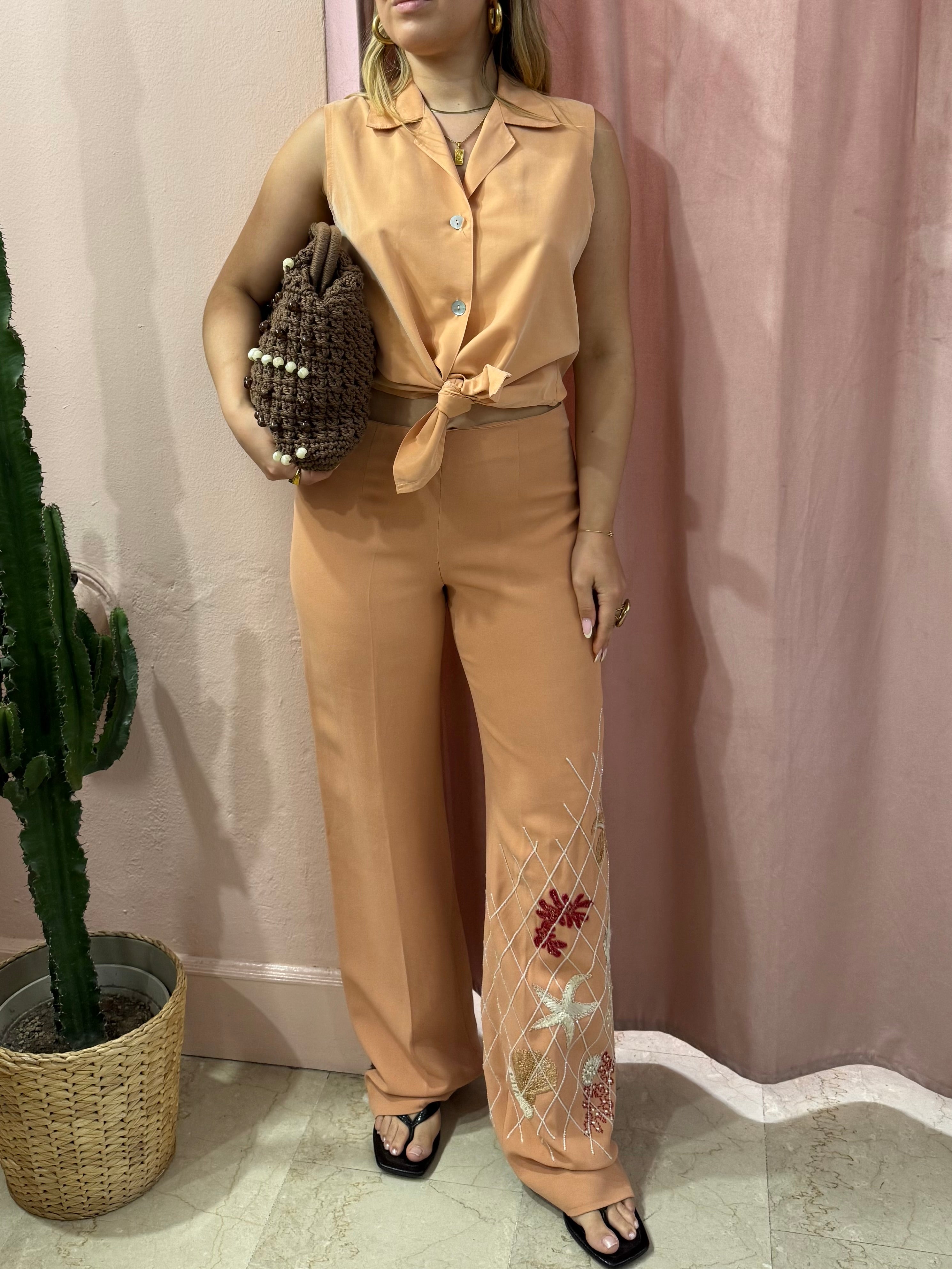Pantalone Gai Mattiolo con ricami
