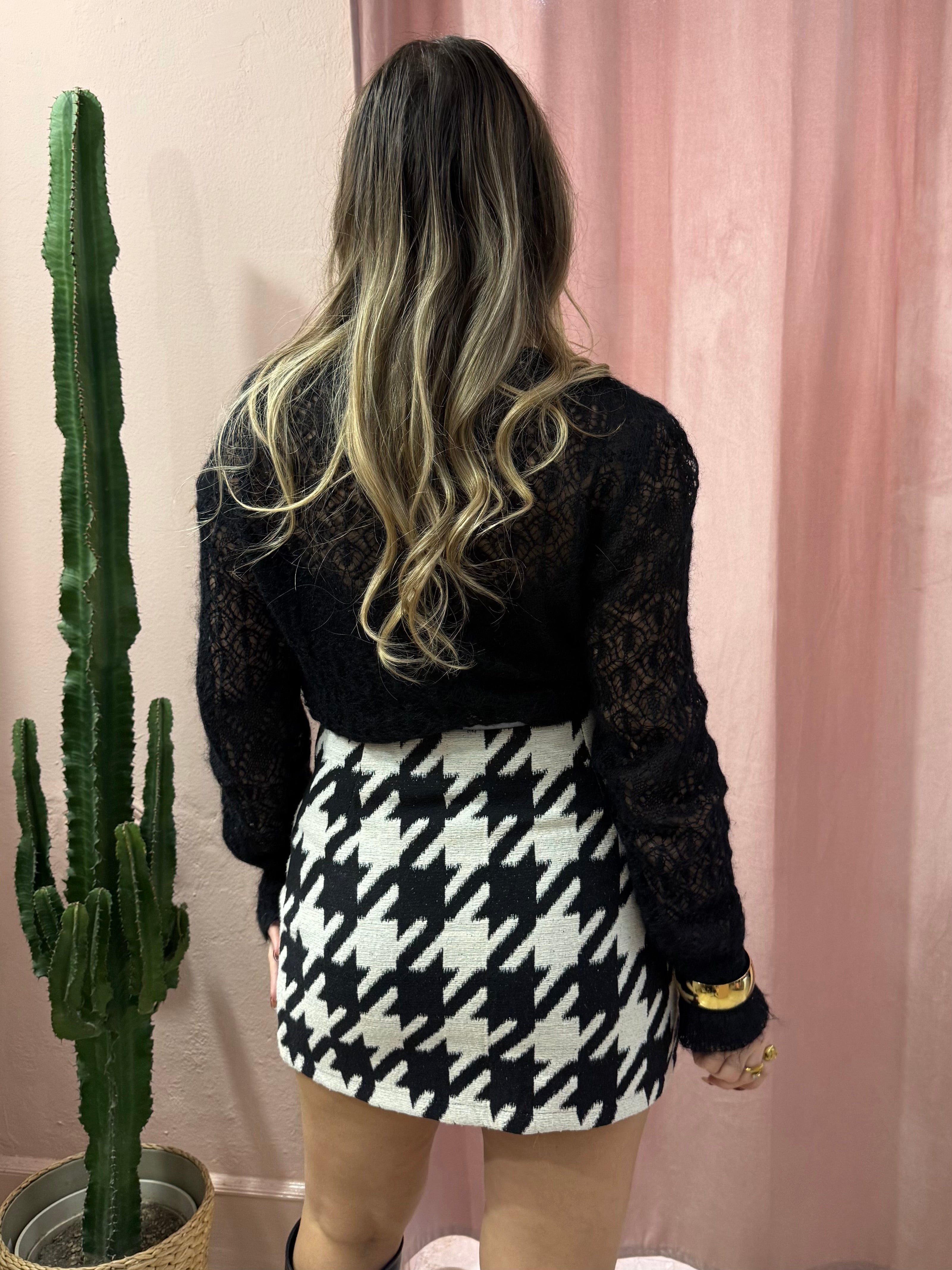 Minigonna pied de poule anni 2000