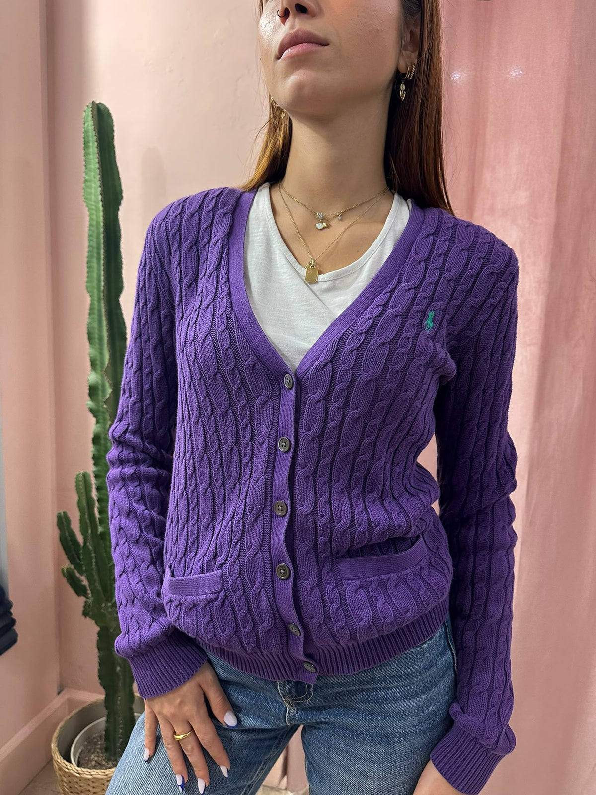 Cardigan Ralph Lauren viola