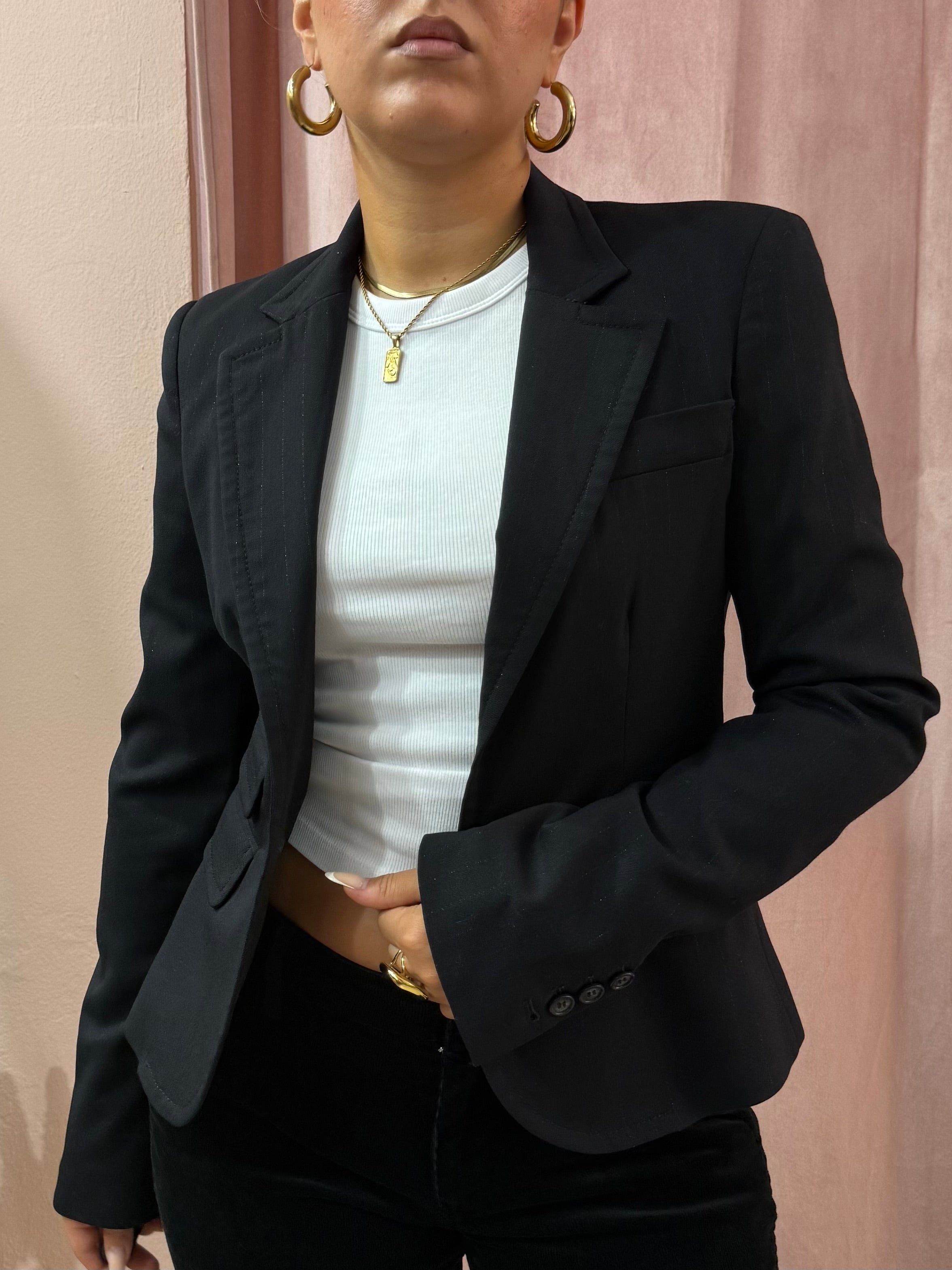 Blazer Iceberg 00s nero gessato
