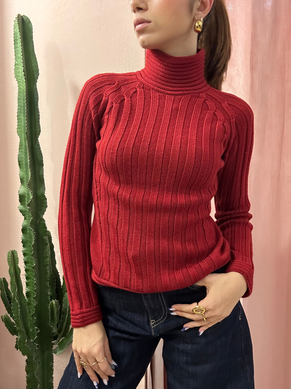 Maglione dolcevita Max Mara rosso
