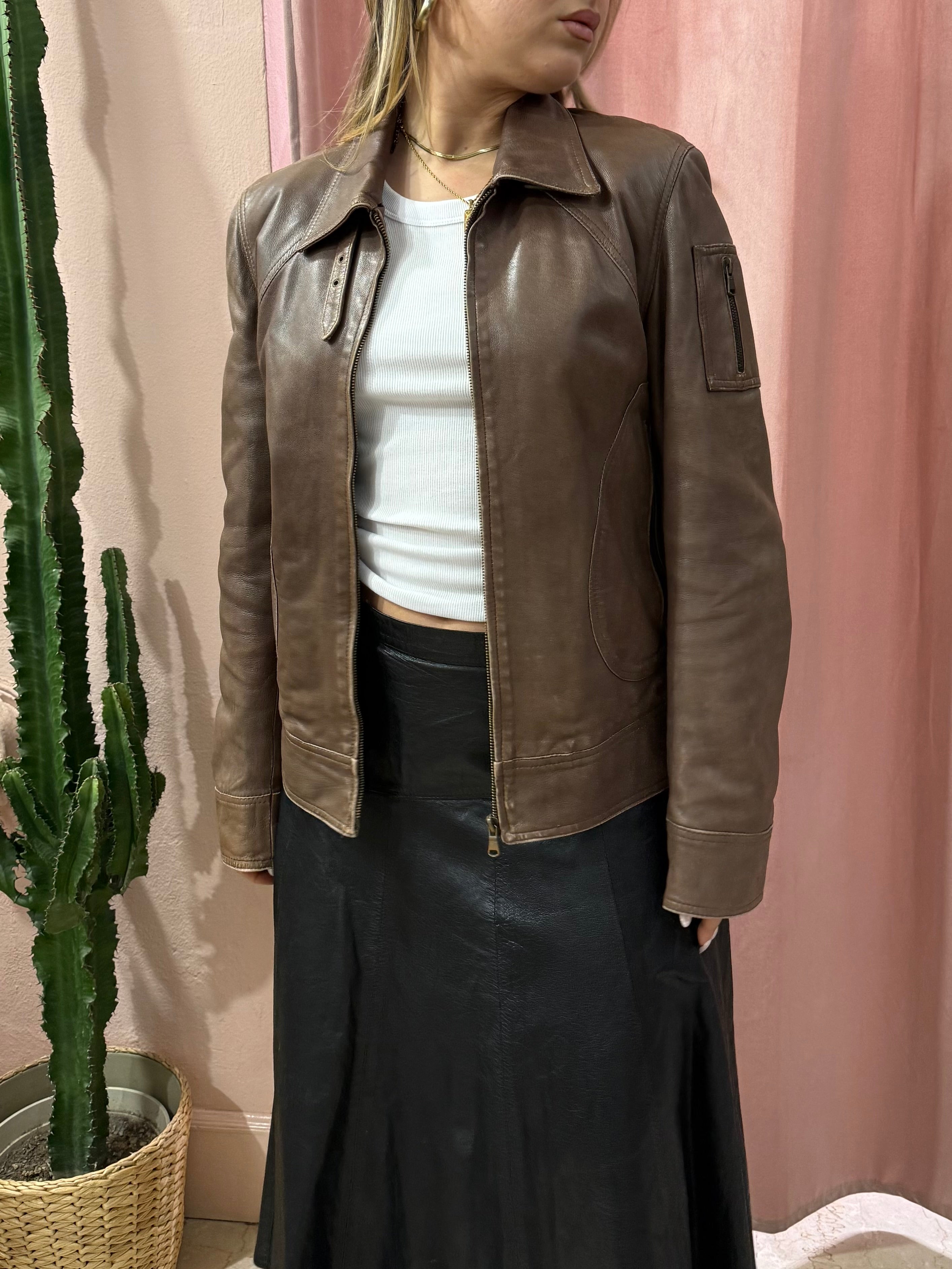 Giacca in vera pelle 00s