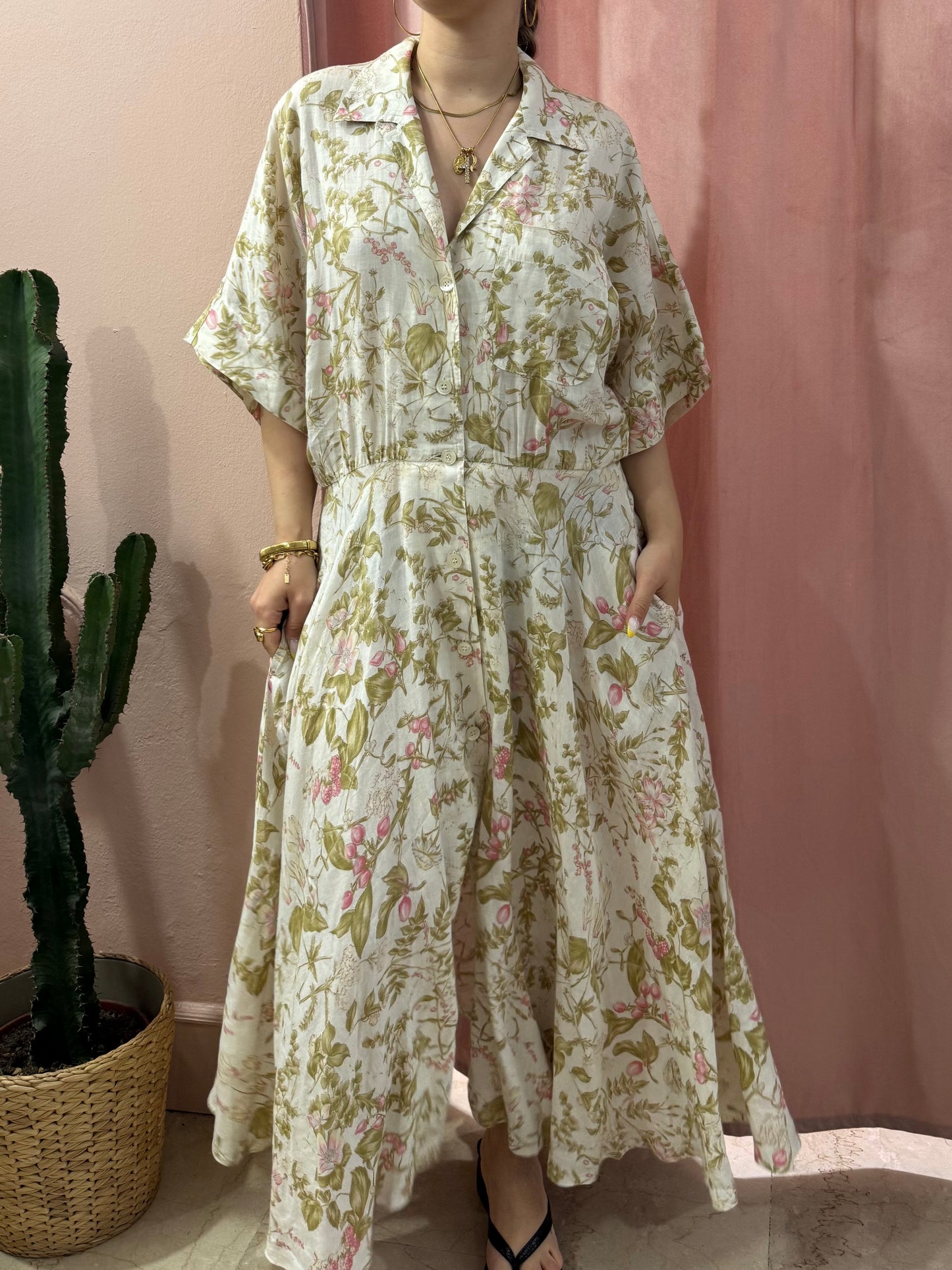 Maxi vestito Marella in puro lino