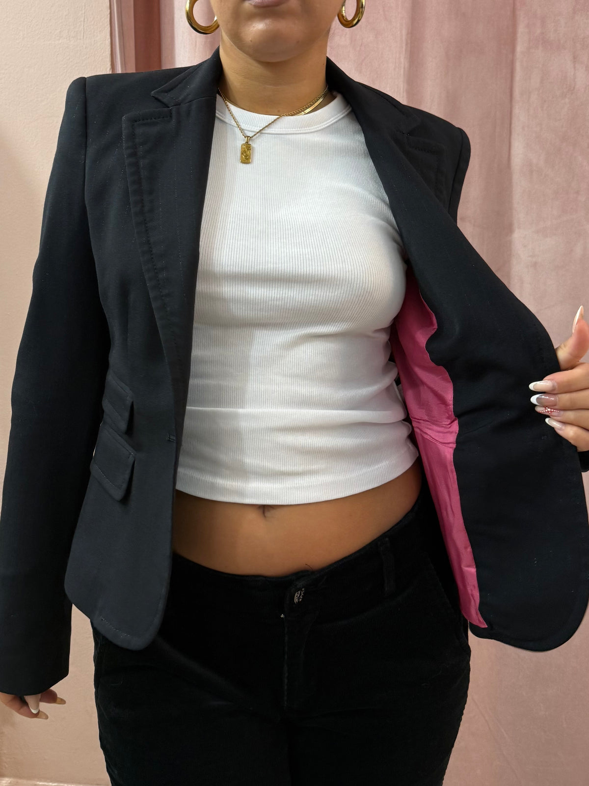 Blazer Iceberg 00s nero gessato