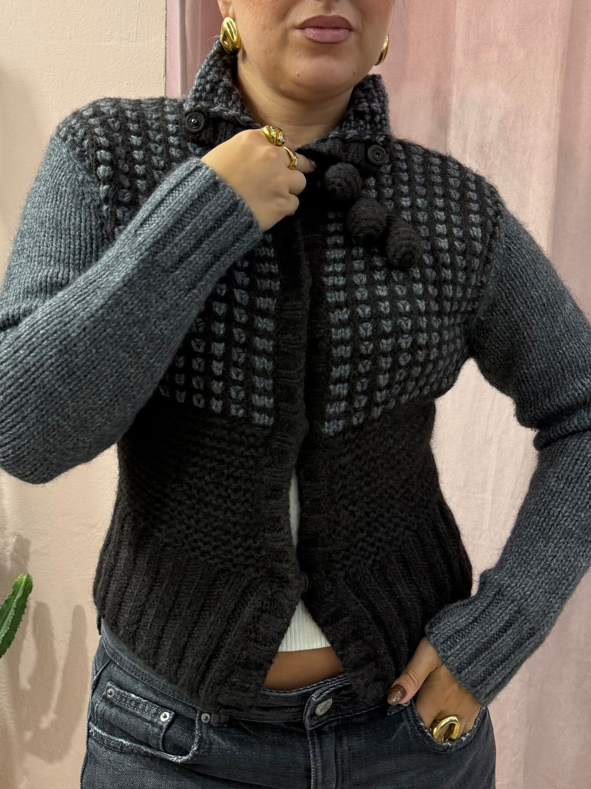 Cardigan Pinko lana e alpaca