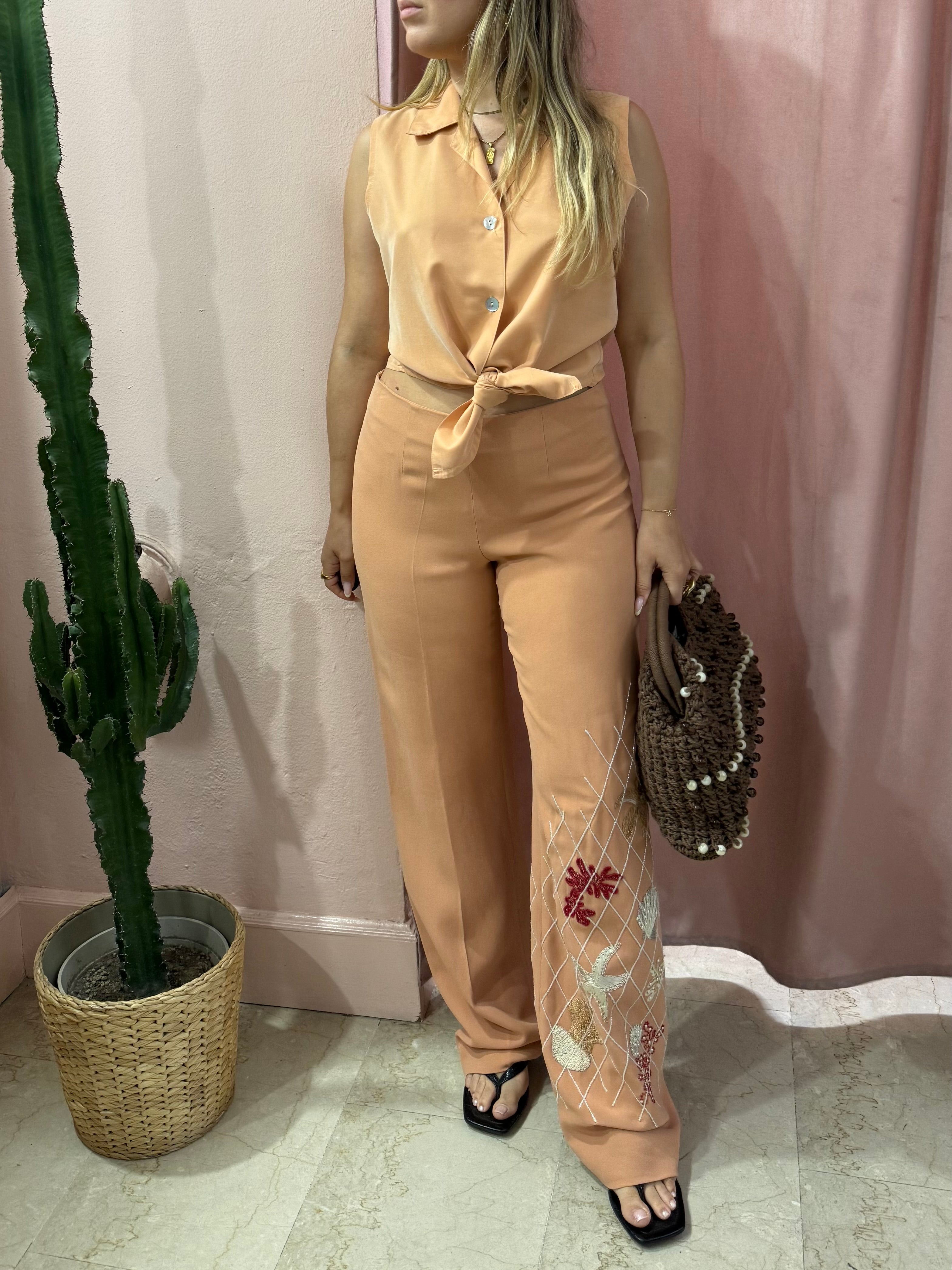 Pantalone Gai Mattiolo con ricami