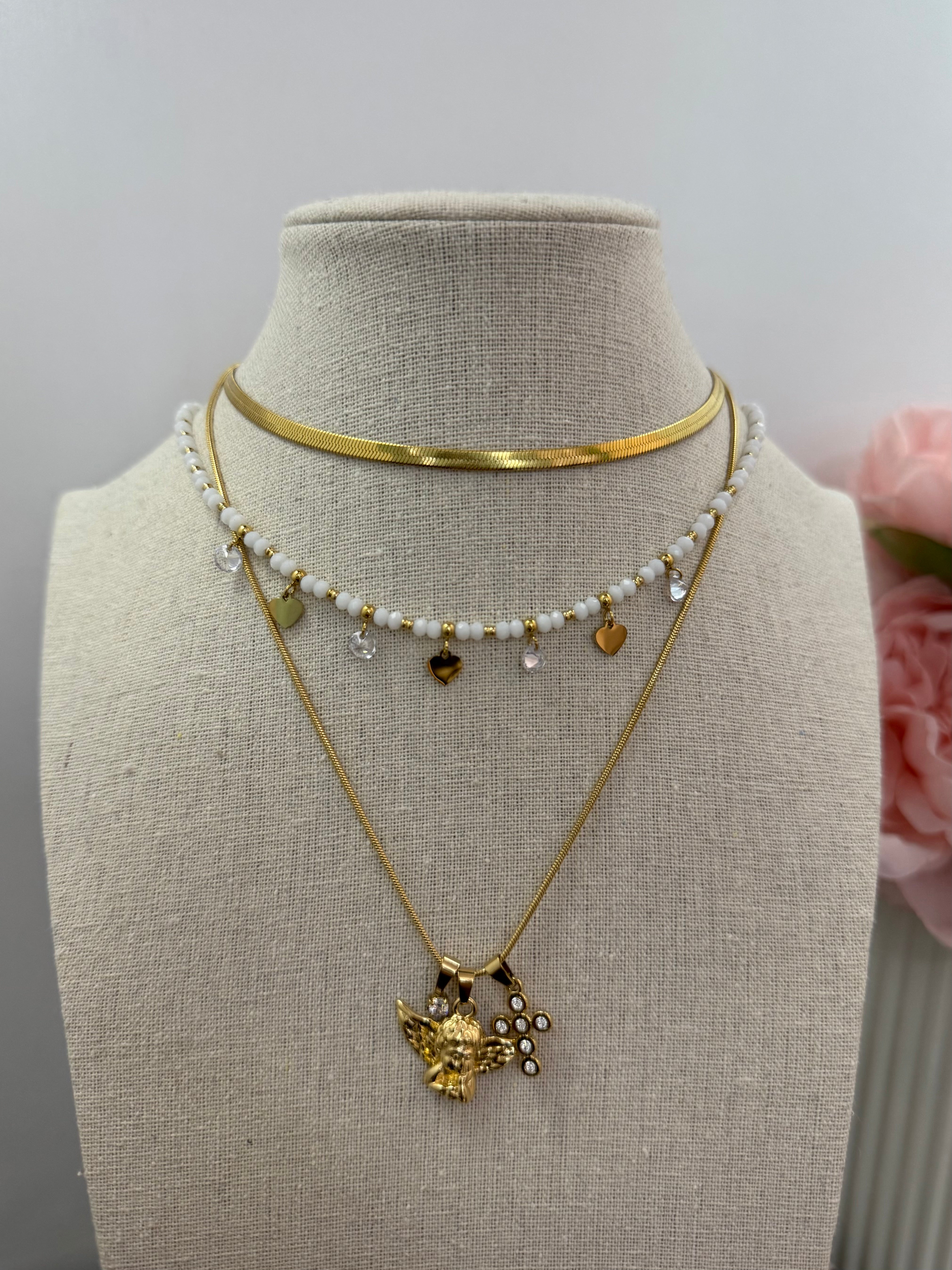 Collana girocollo cuoricini