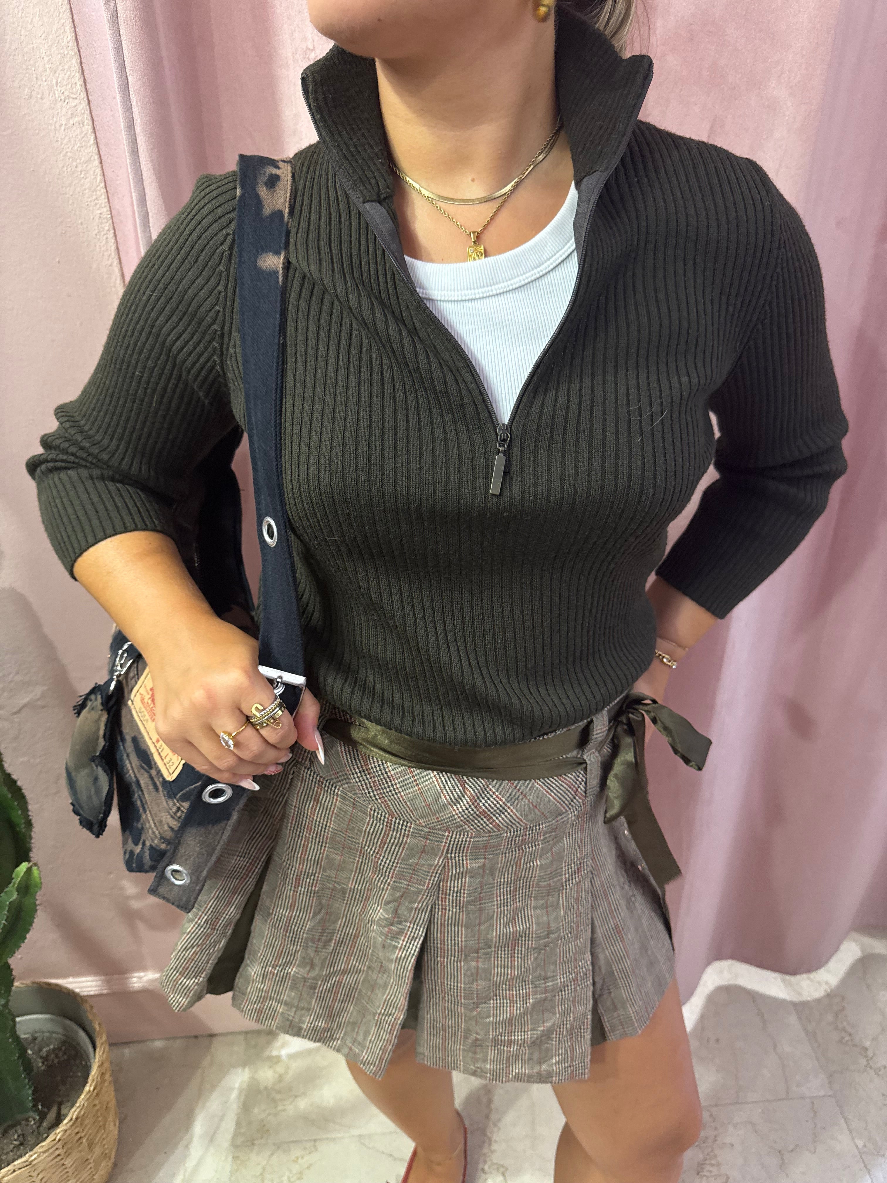 Maglione Marella manica a 3/4 cioccolato