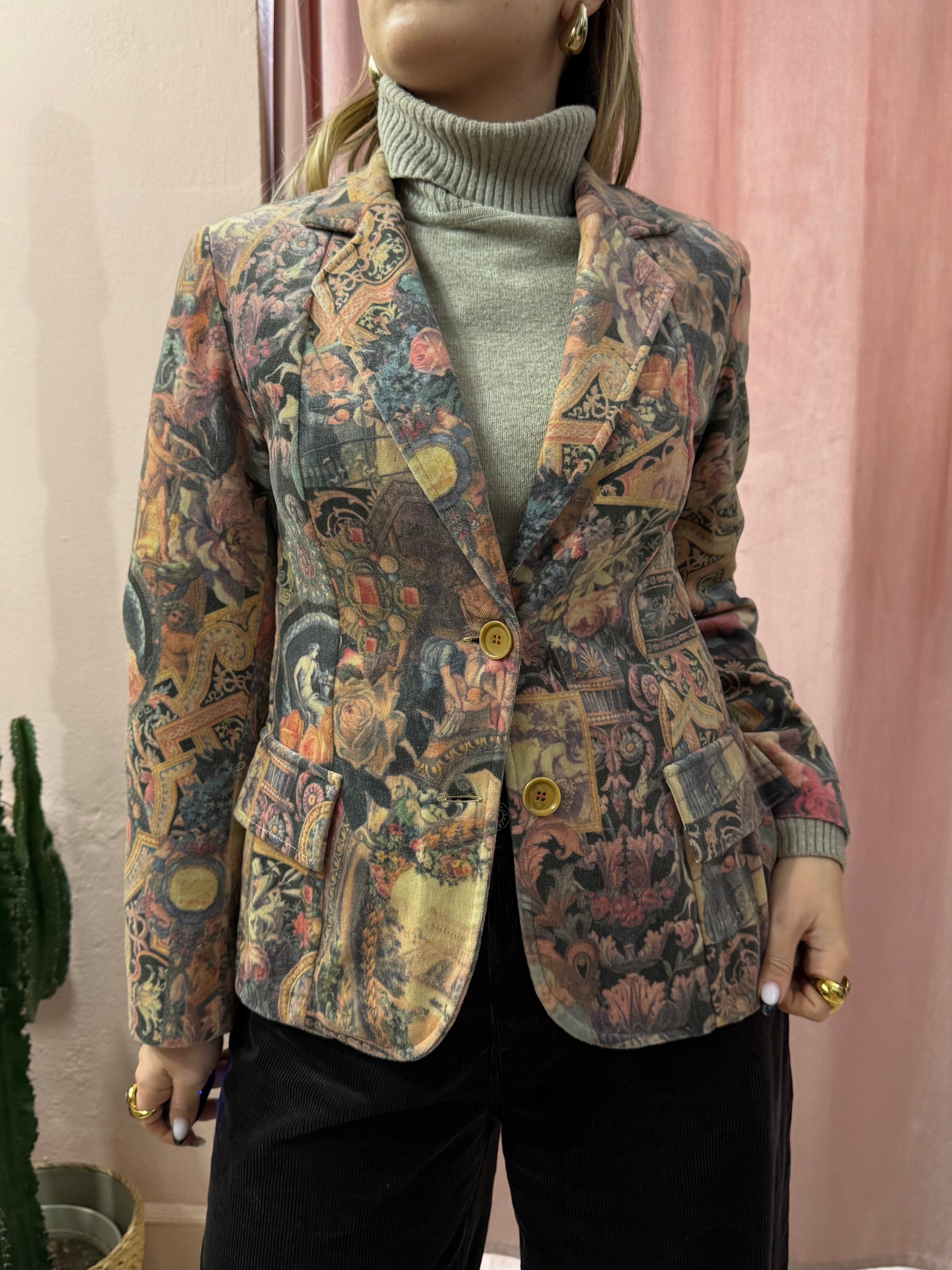 Blazer 00s stampa barocca