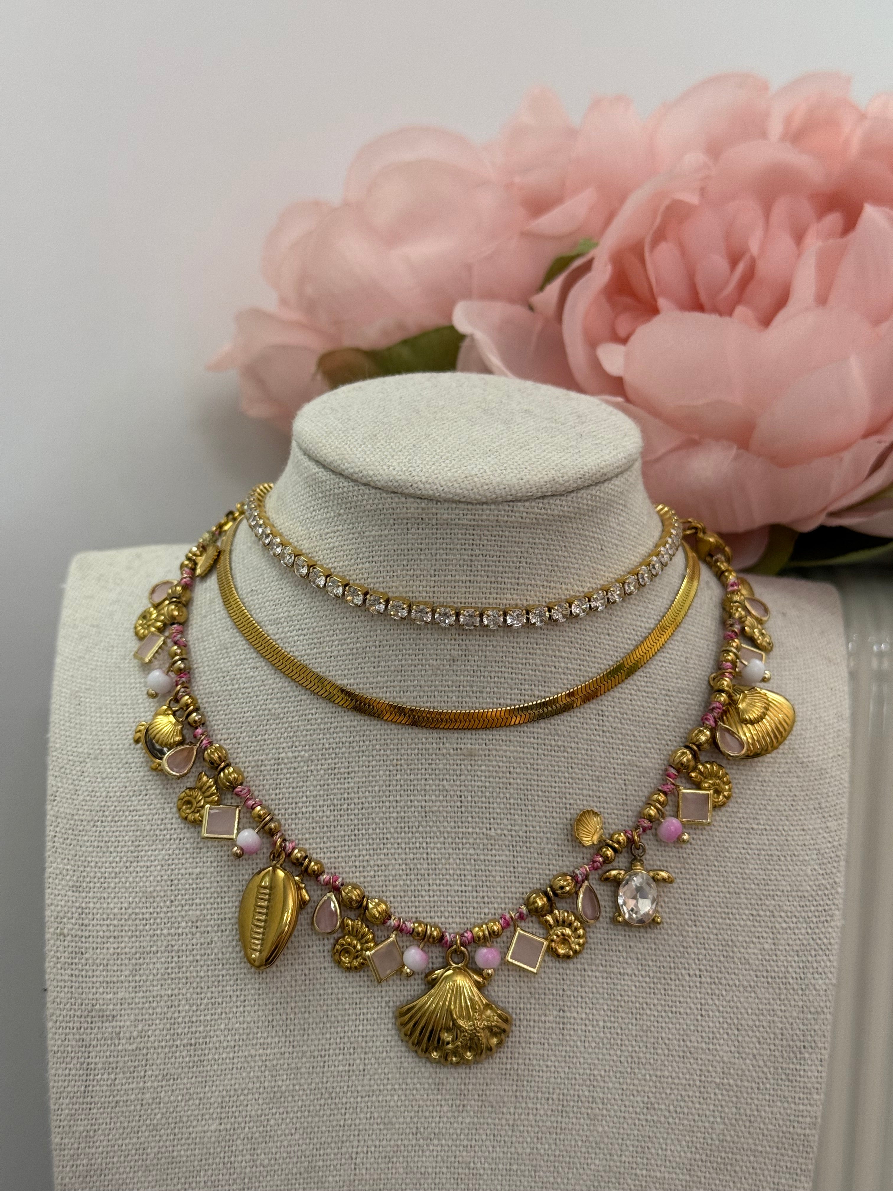 Collana multicharm conchiglia| più colori