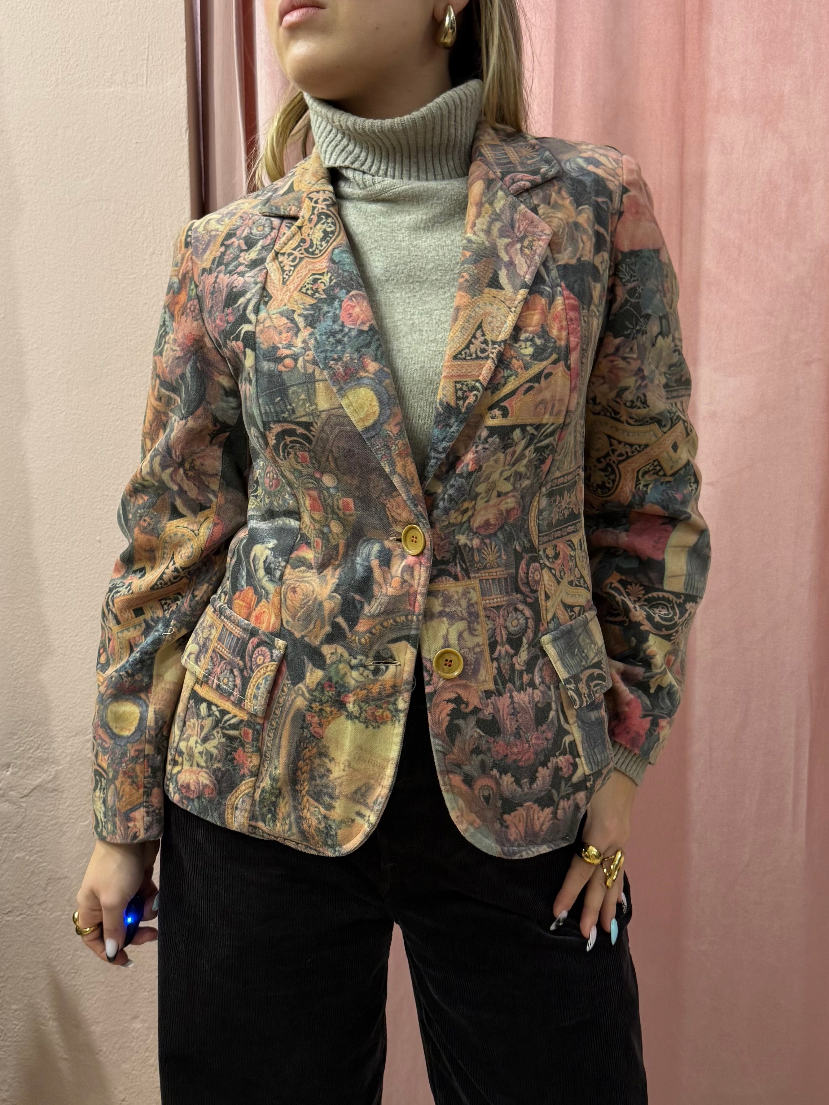 Blazer 00s stampa barocca