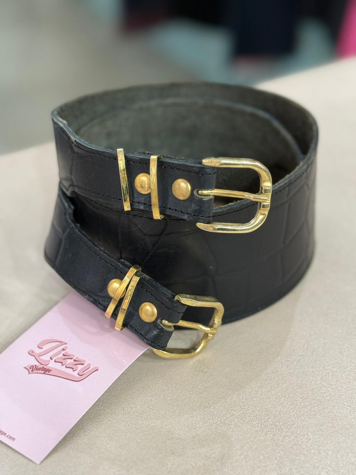 Cinturone vintage in pelle