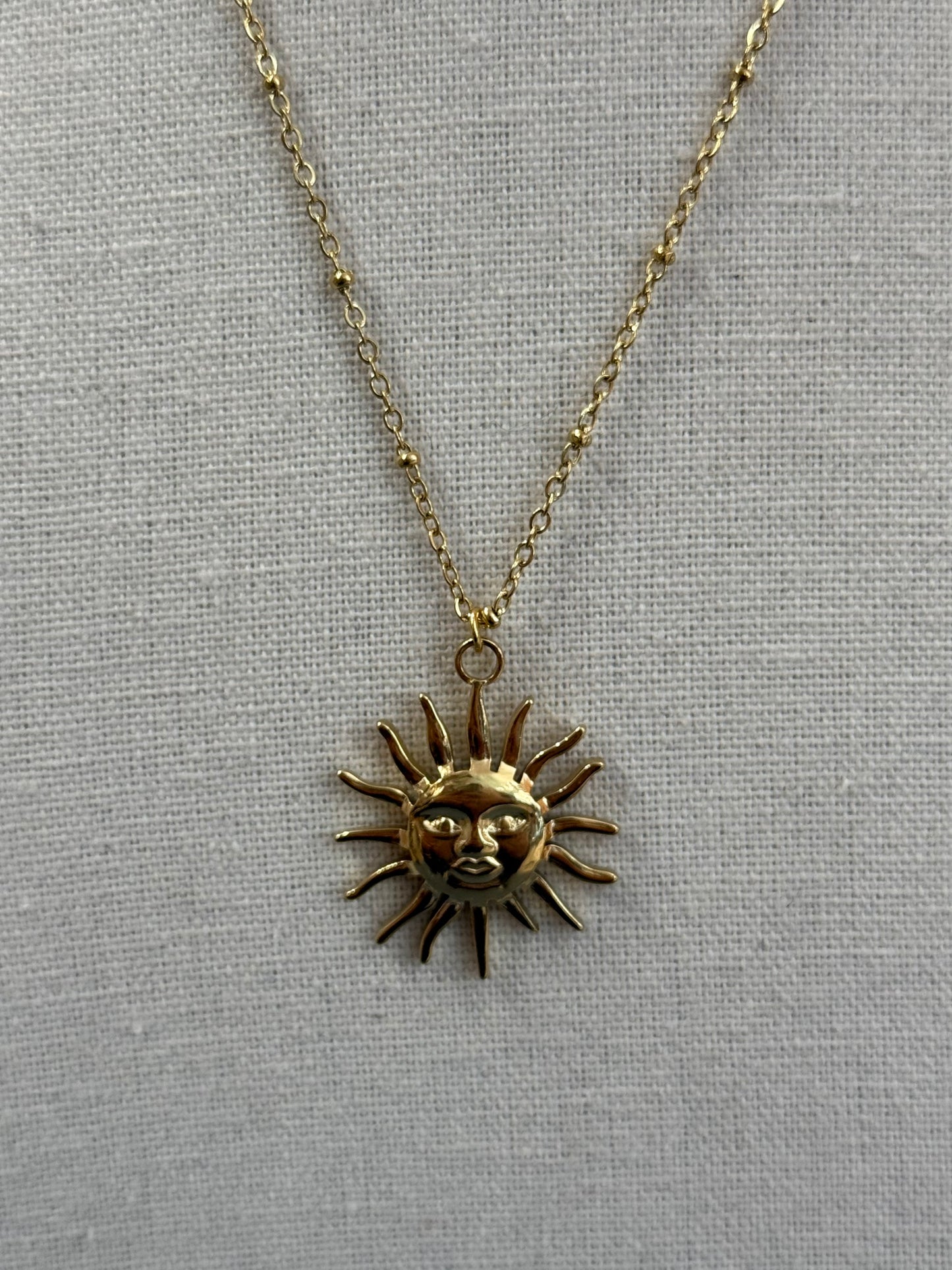 Collana con Sole gold/silver