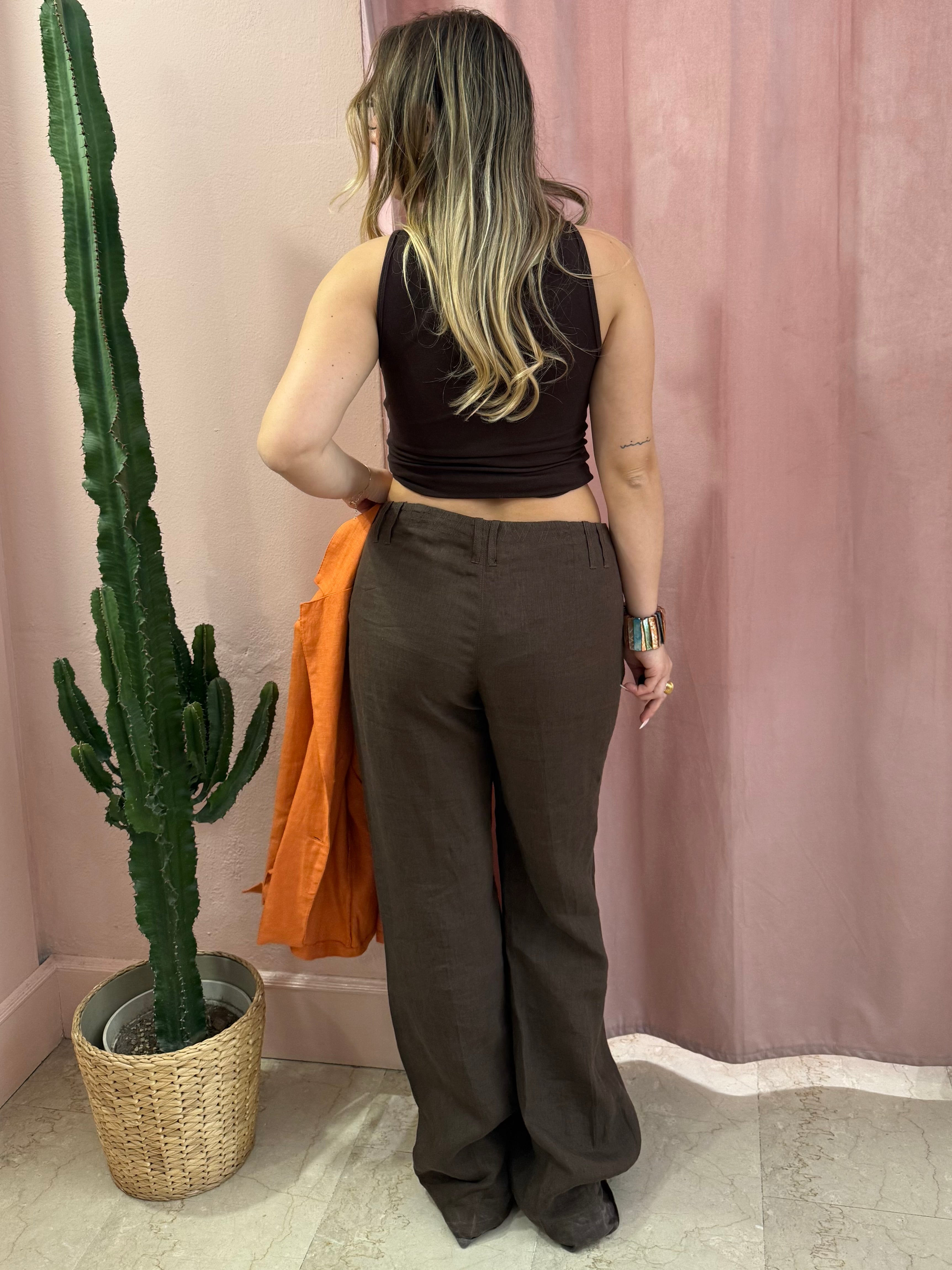 Pantalone Max&co. moro in puro lino