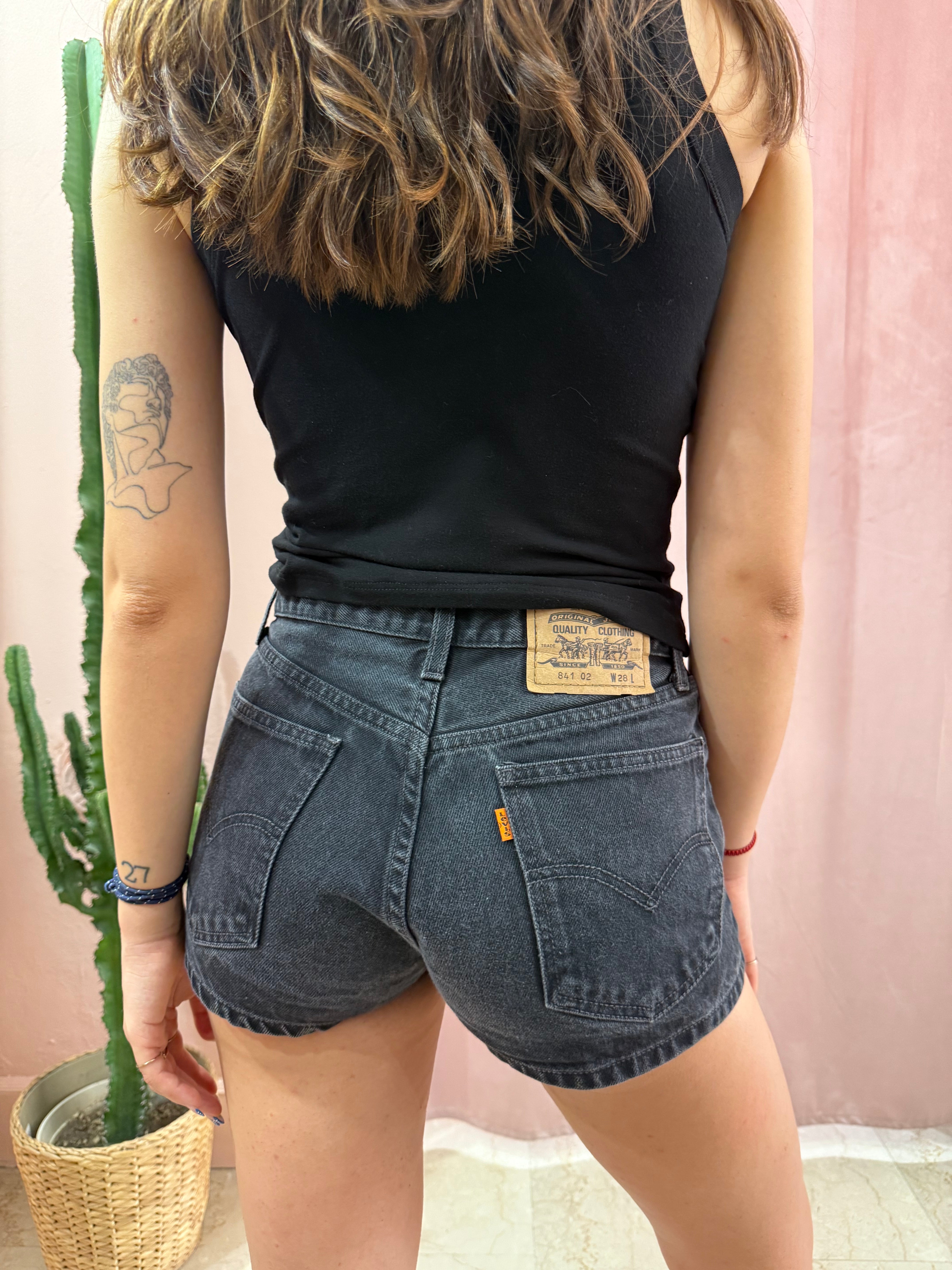 Shorts Levis vintage nero orange tab