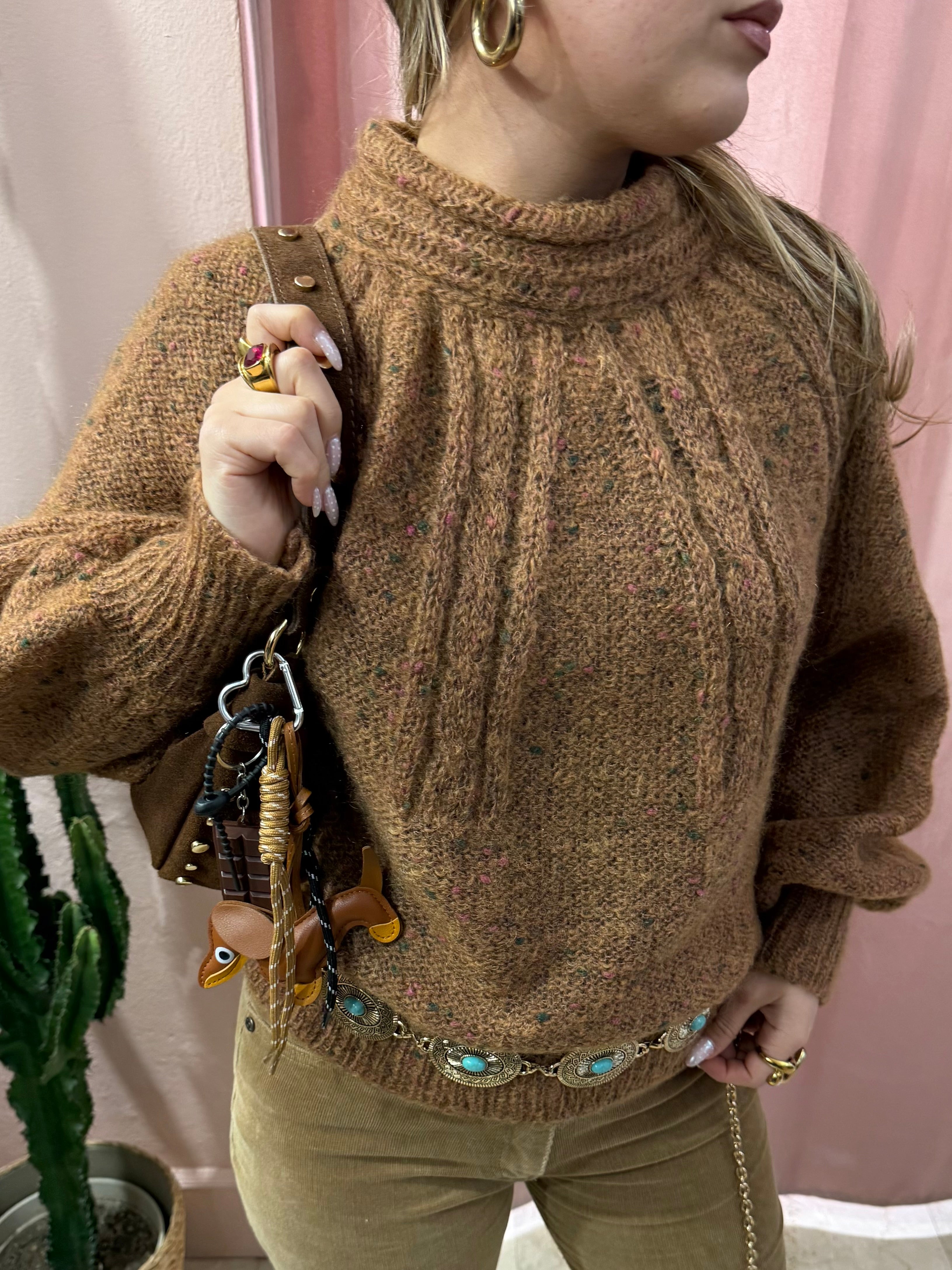 Maglione mélange misto seta