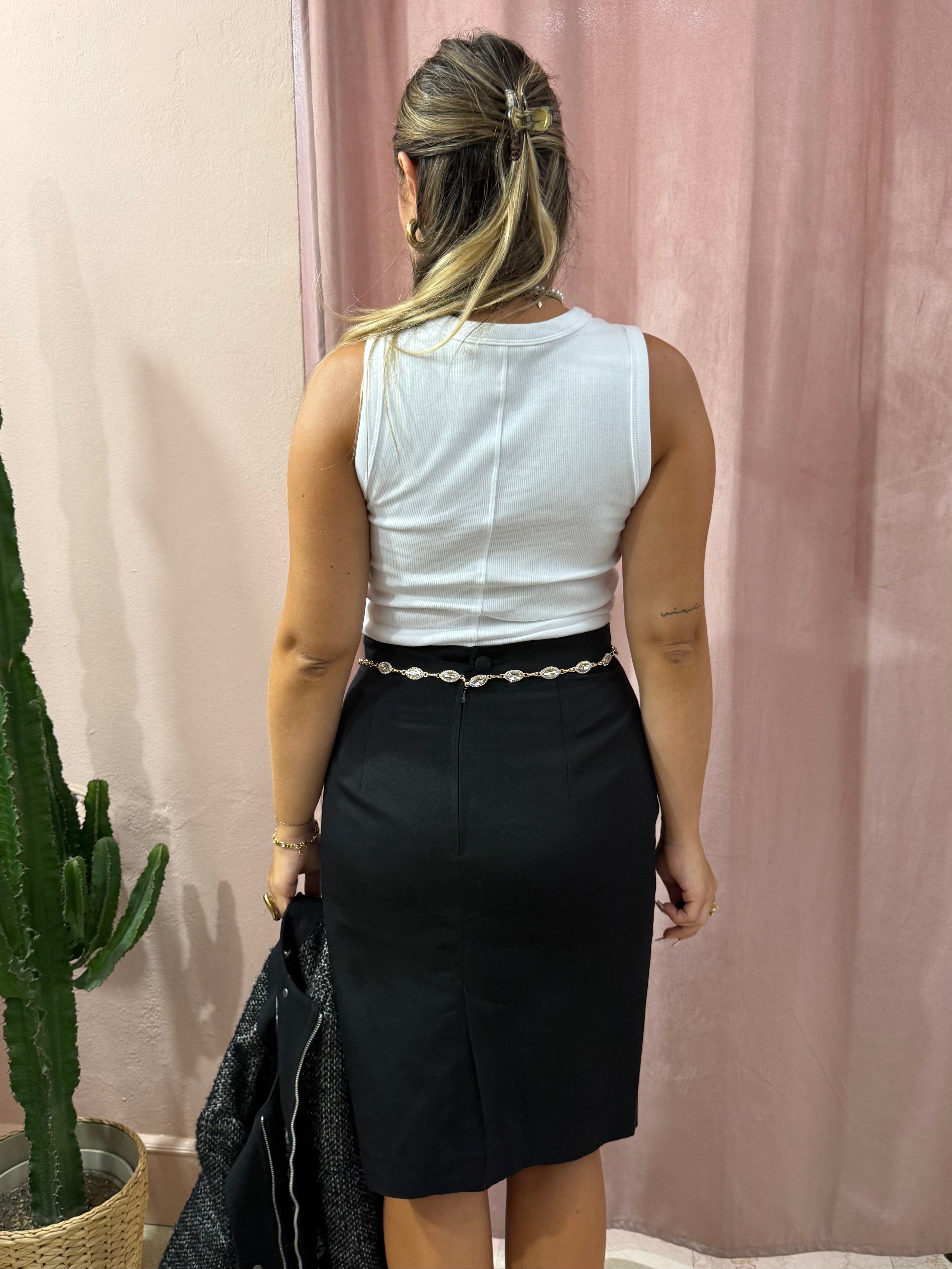 Gonna midi Fendi nera