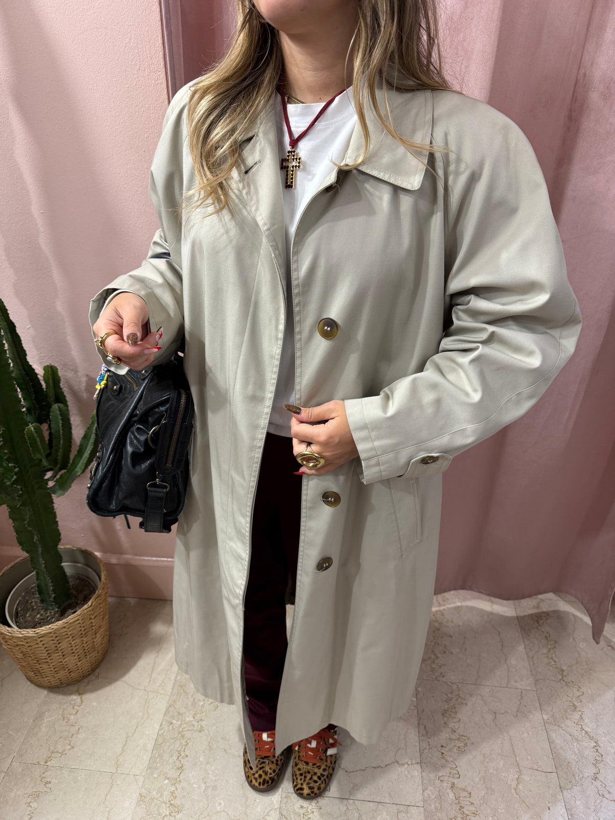 Trench vintage grigio