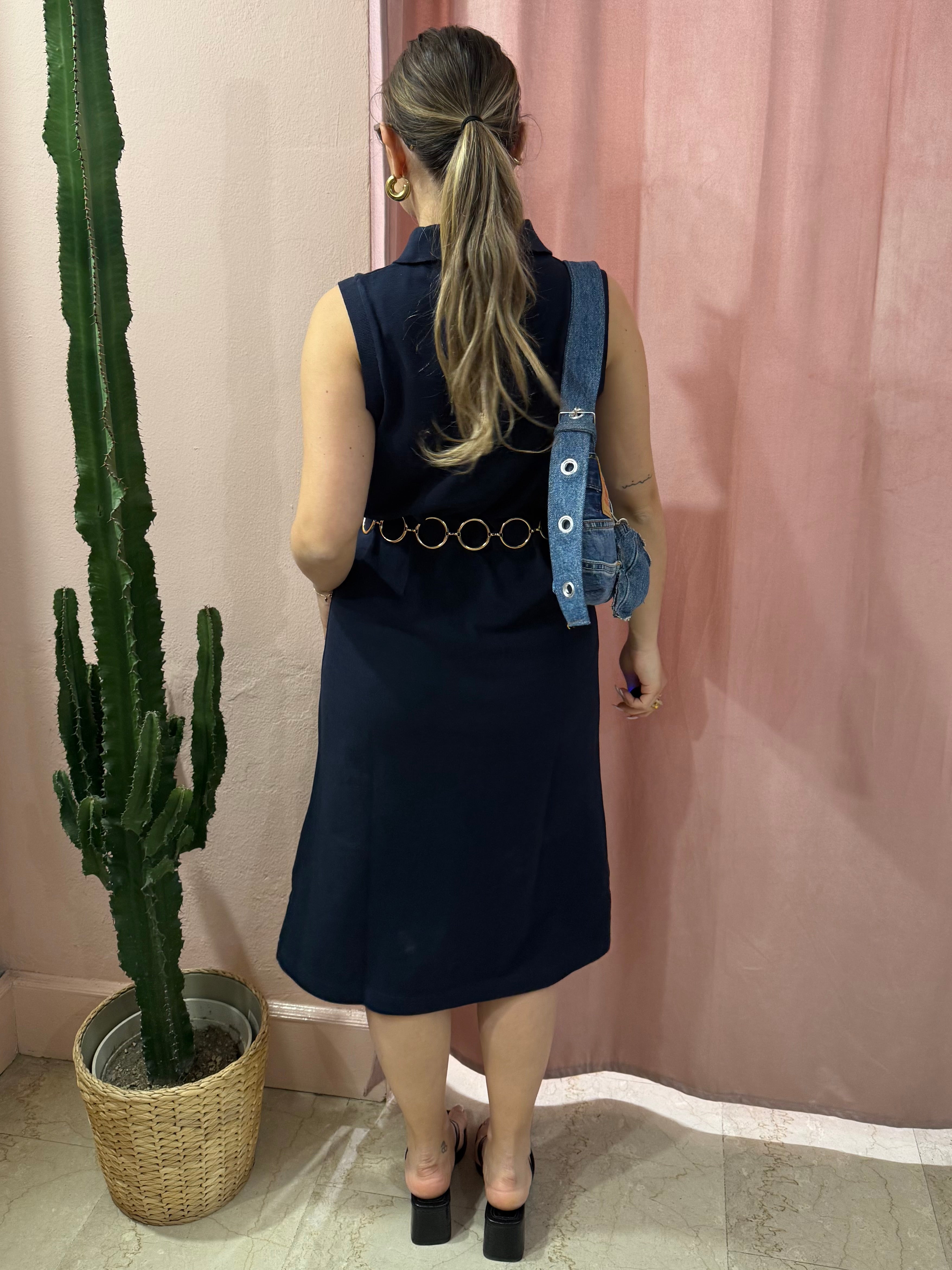 Vestito lungo Les Copains beach blu