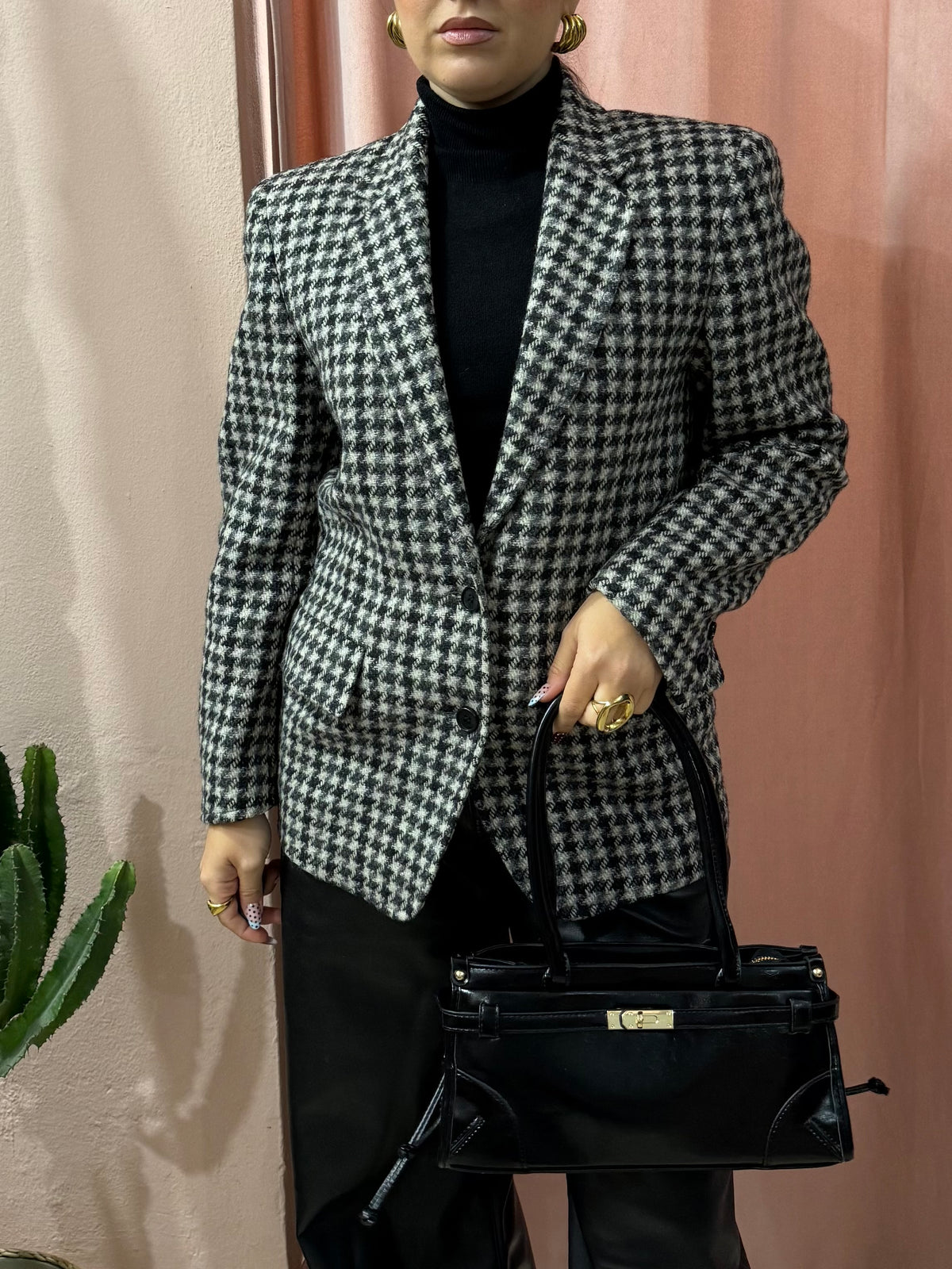 Blazer in pura lana pied de poule