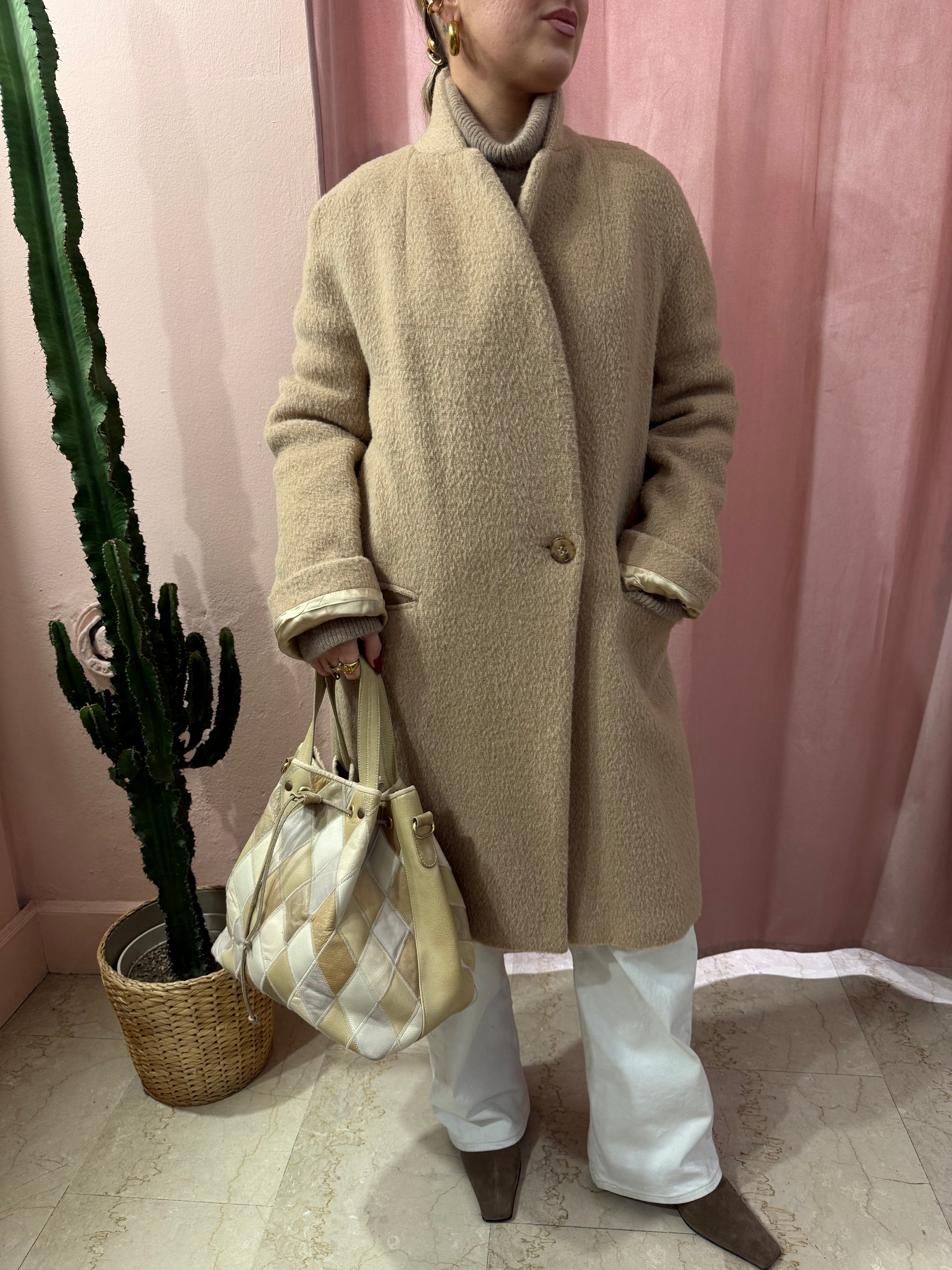 Cappotto Les Copains lana, alpaca e mohair