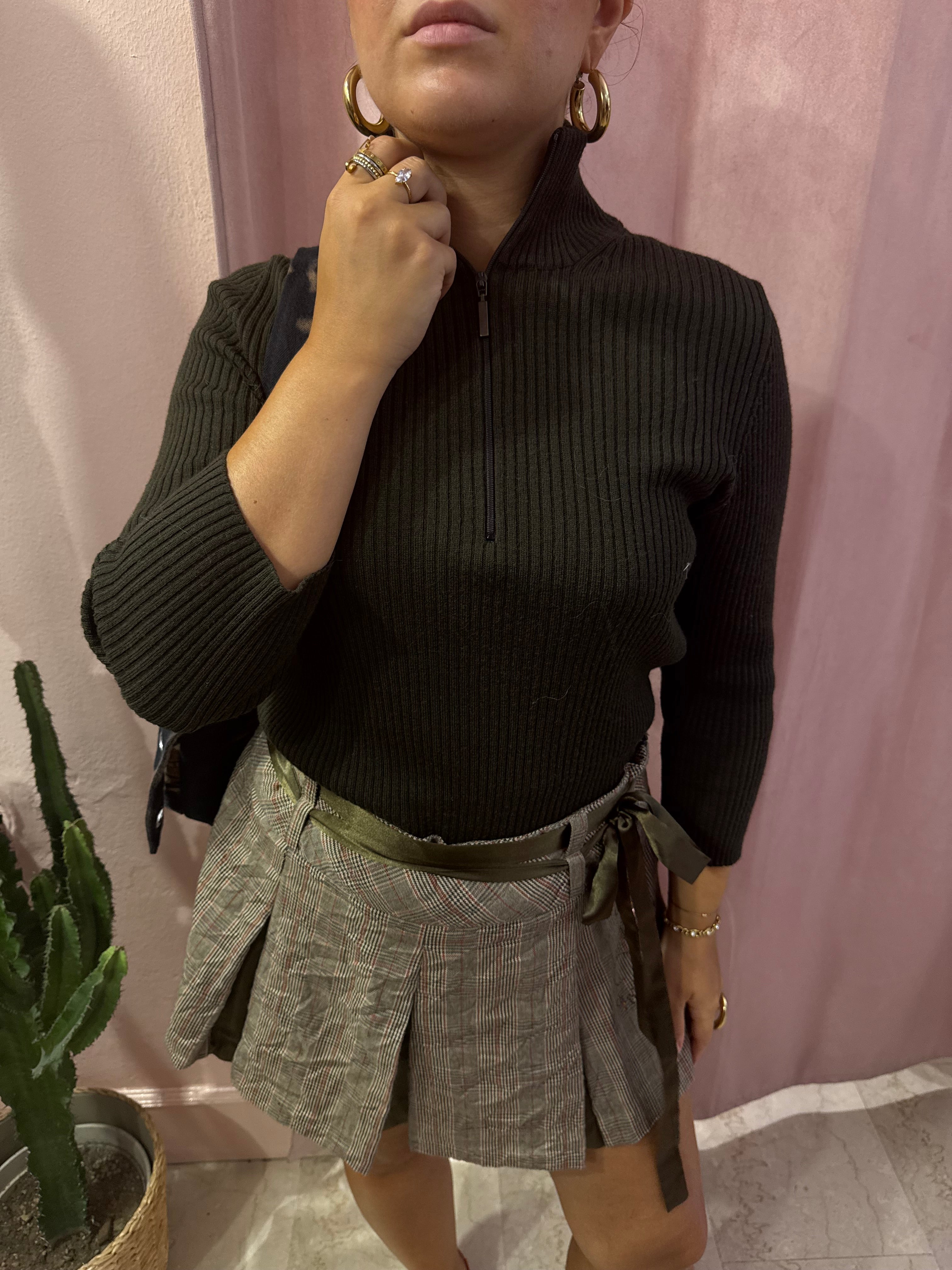 Maglione Marella manica a 3/4 cioccolato