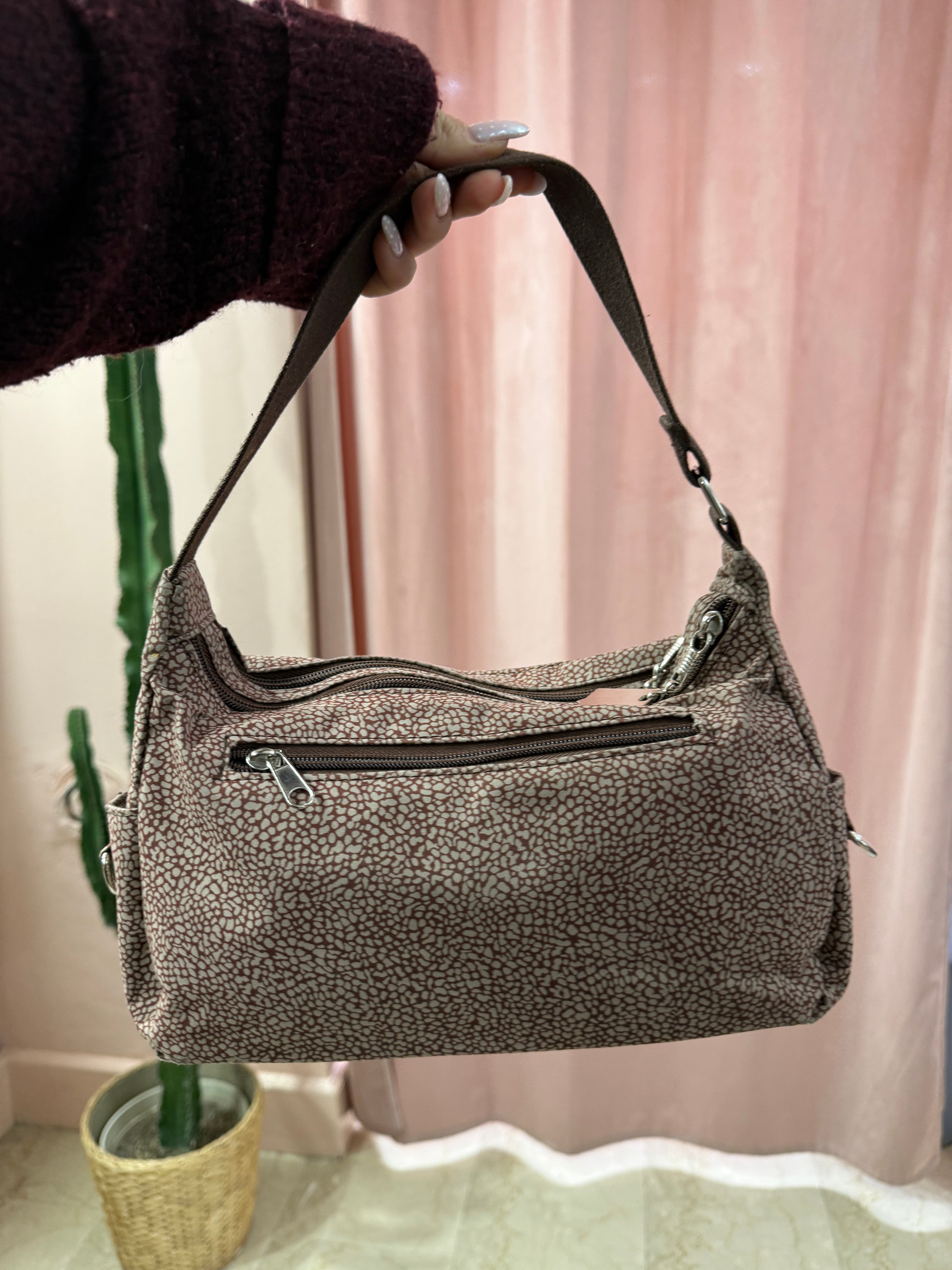 Borsa in tela 00s burgundy